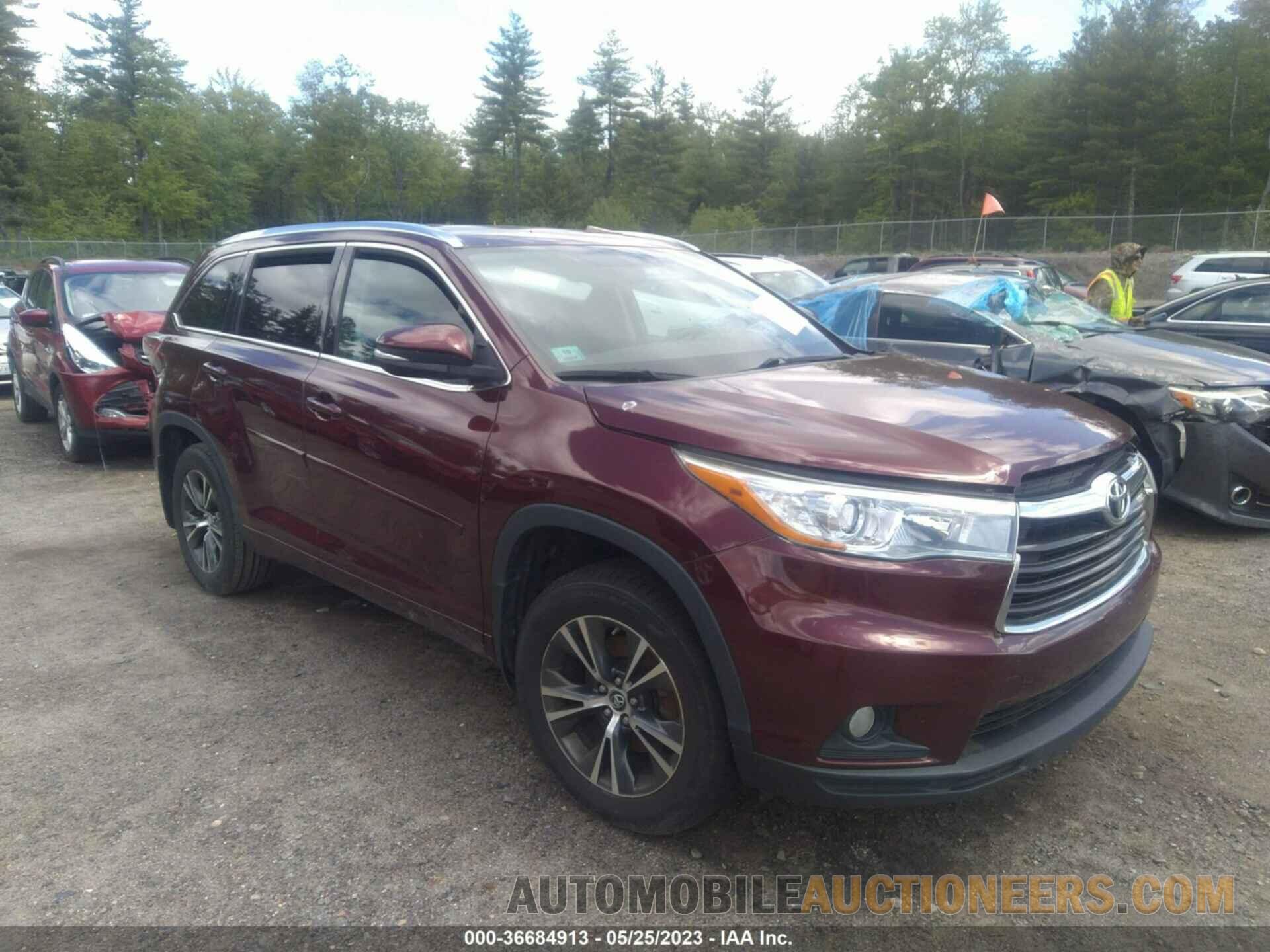 5TDJKRFH9GS326080 TOYOTA HIGHLANDER 2016