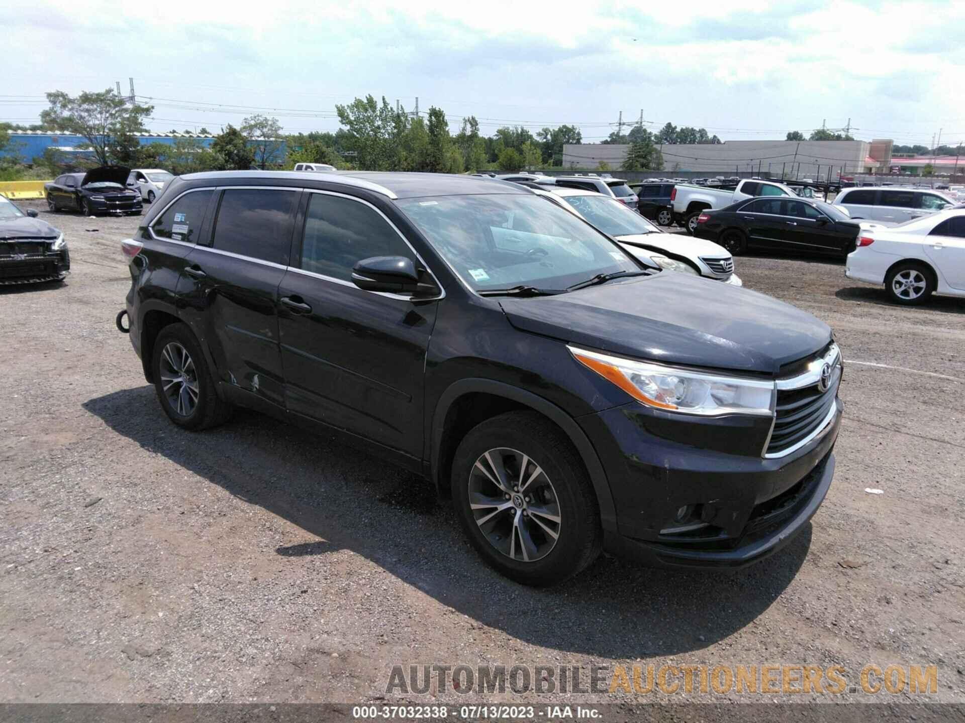 5TDJKRFH9GS331246 TOYOTA HIGHLANDER 2016