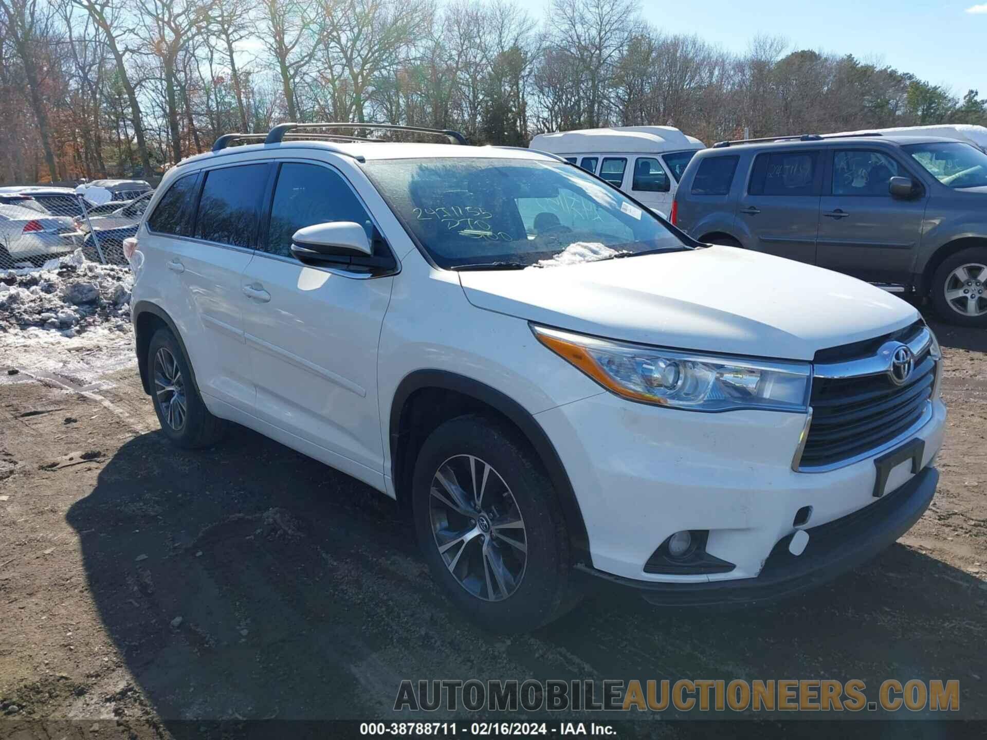 5TDJKRFH9GS337399 TOYOTA HIGHLANDER 2016