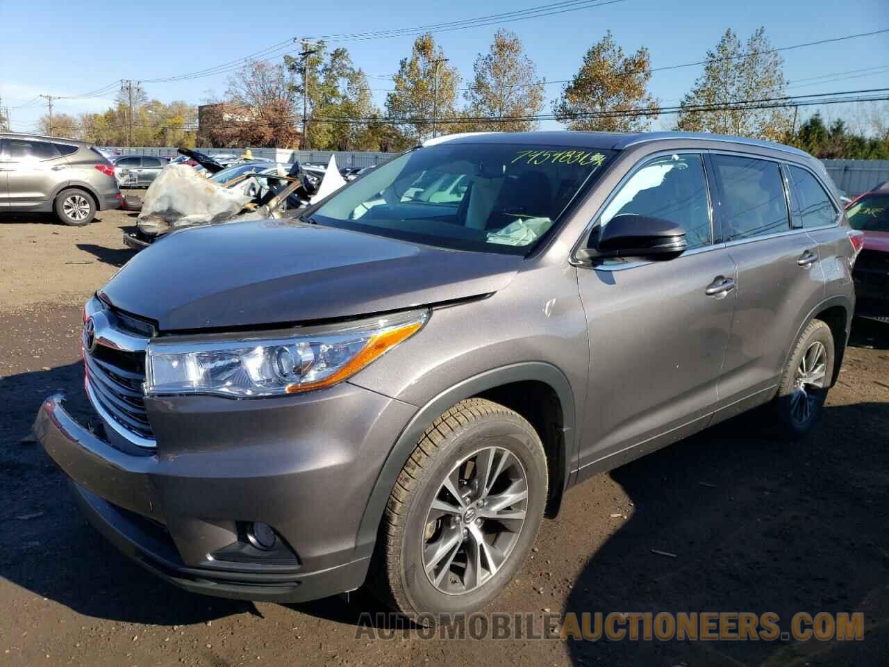 5TDJKRFH9GS343719 TOYOTA HIGHLANDER 2016