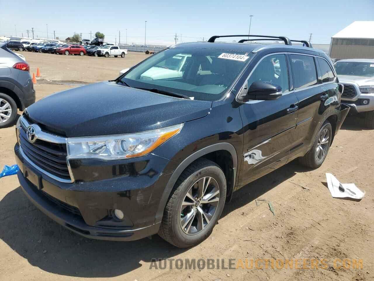 5TDJKRFH9GS352632 TOYOTA HIGHLANDER 2016