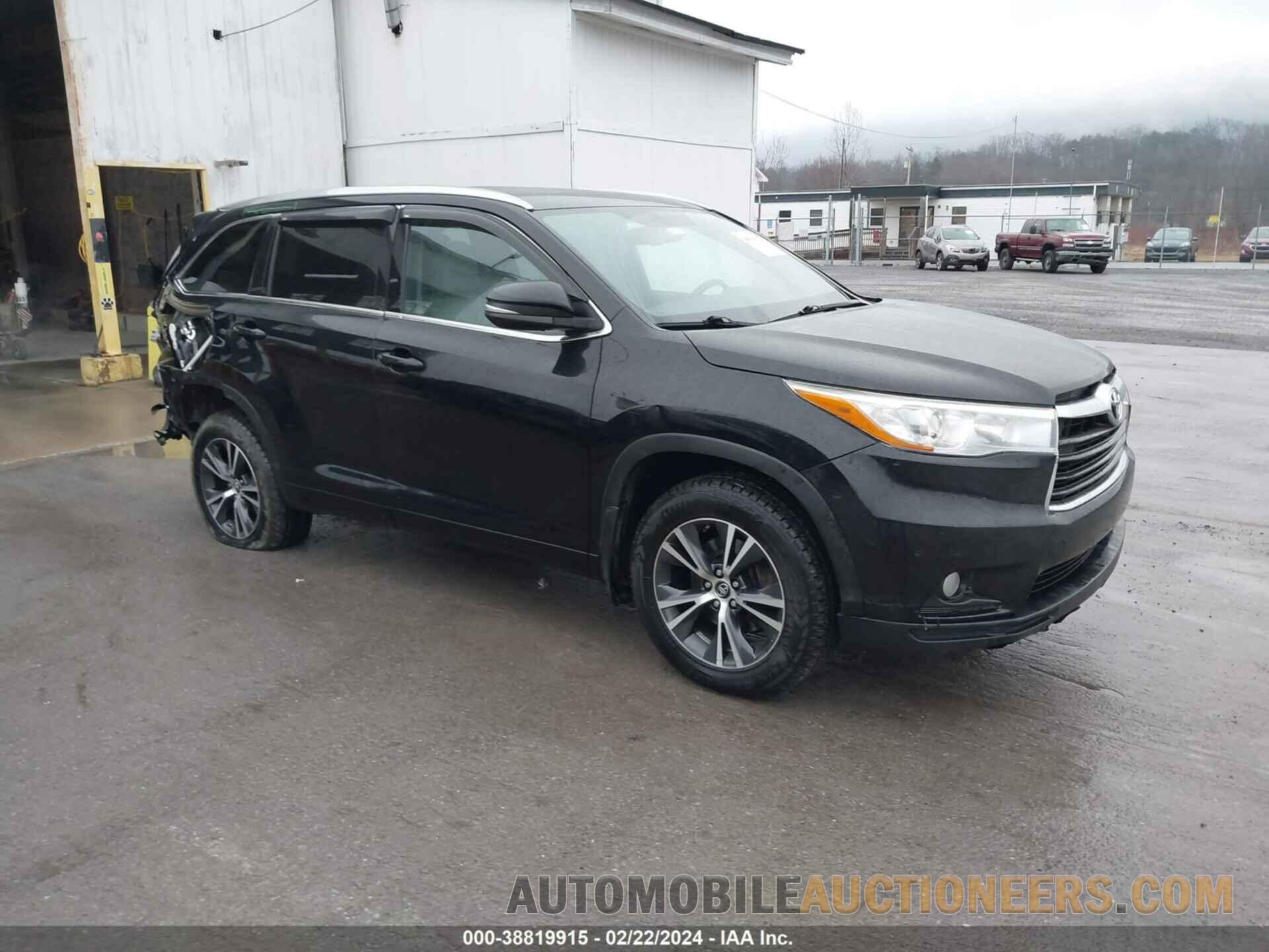 5TDJKRFH9GS505817 TOYOTA HIGHLANDER 2016