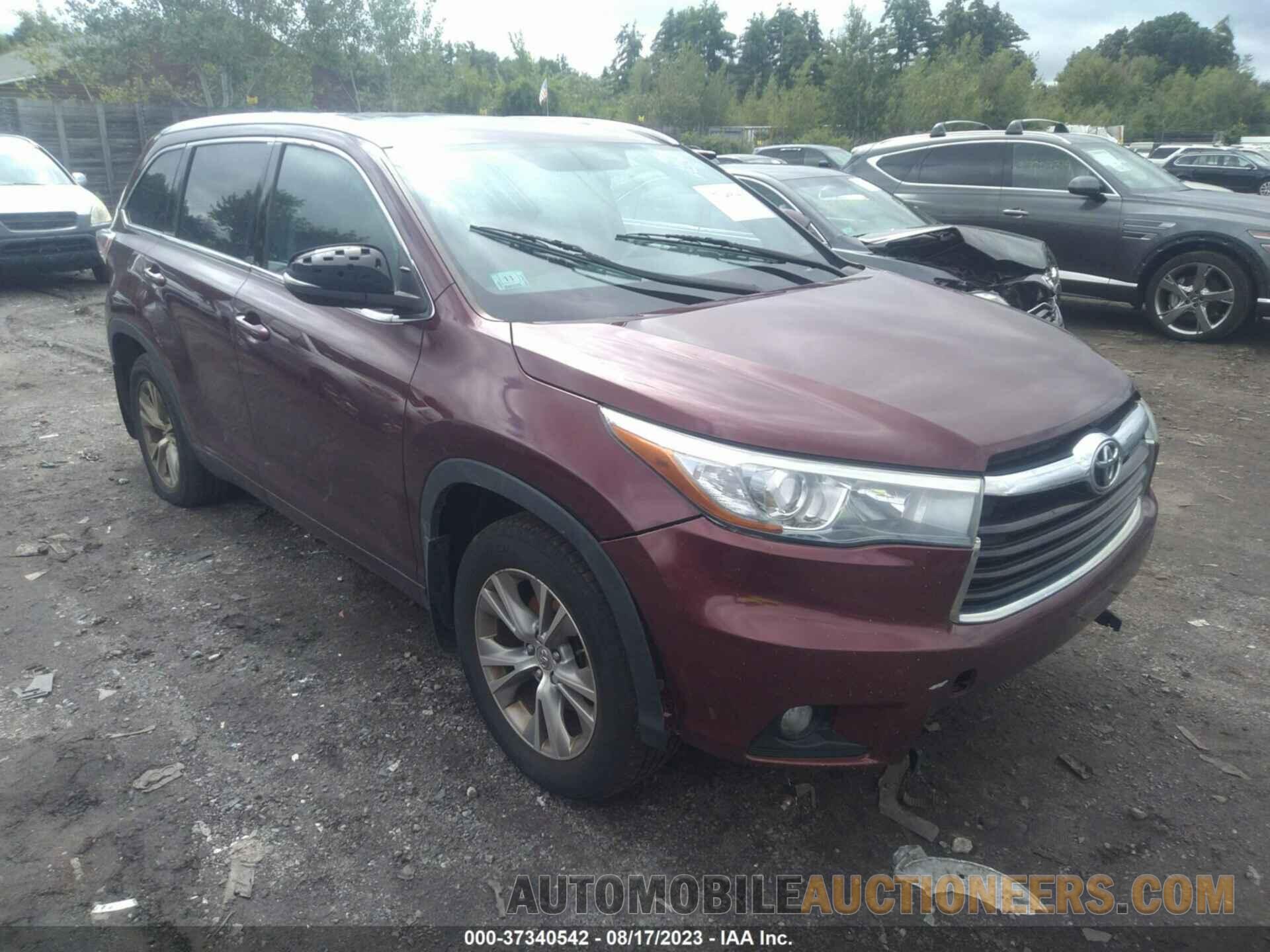 5TDJKRFHXFS099111 TOYOTA HIGHLANDER 2015