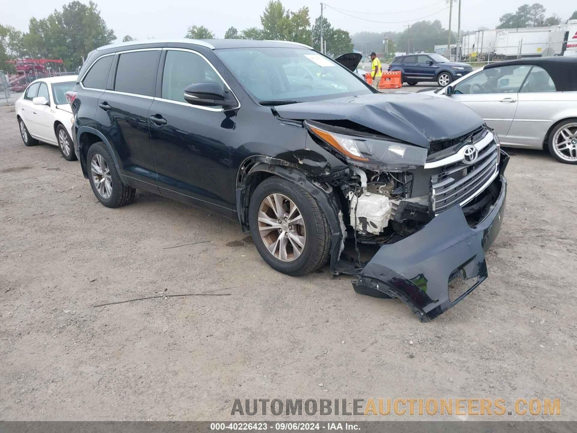 5TDJKRFHXFS115484 TOYOTA HIGHLANDER 2015