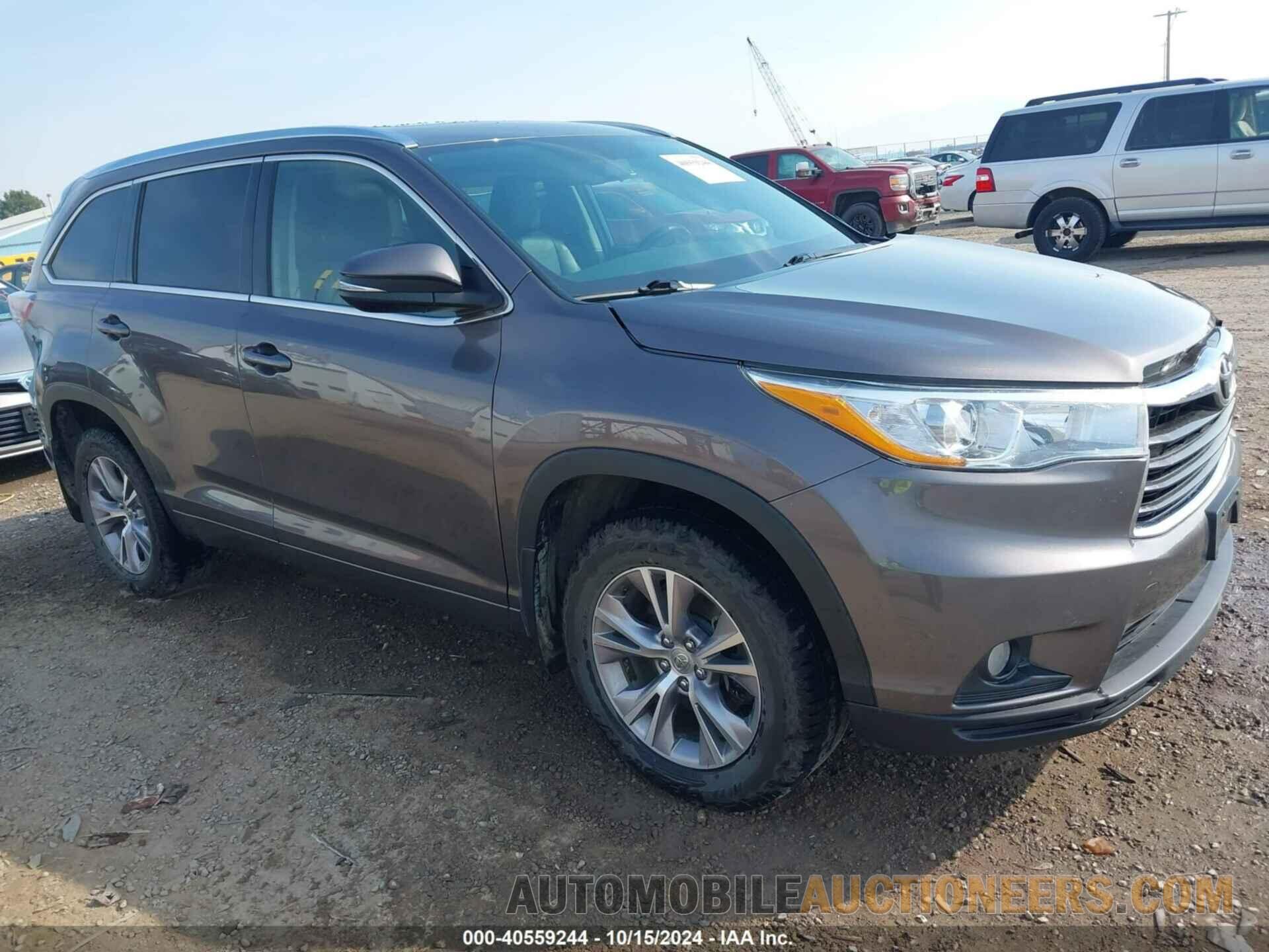 5TDJKRFHXFS129904 TOYOTA HIGHLANDER 2015