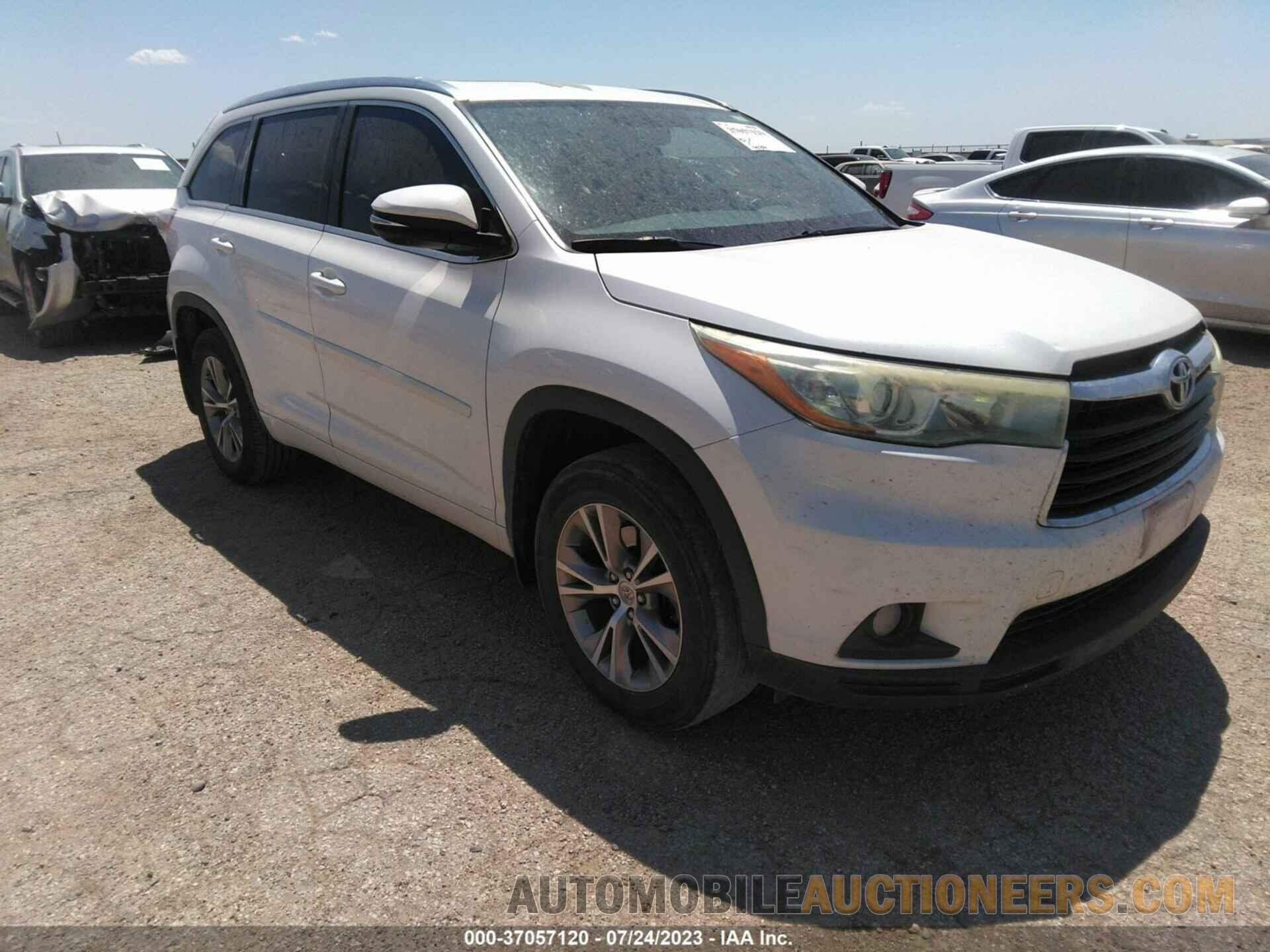 5TDJKRFHXFS143124 TOYOTA HIGHLANDER 2015