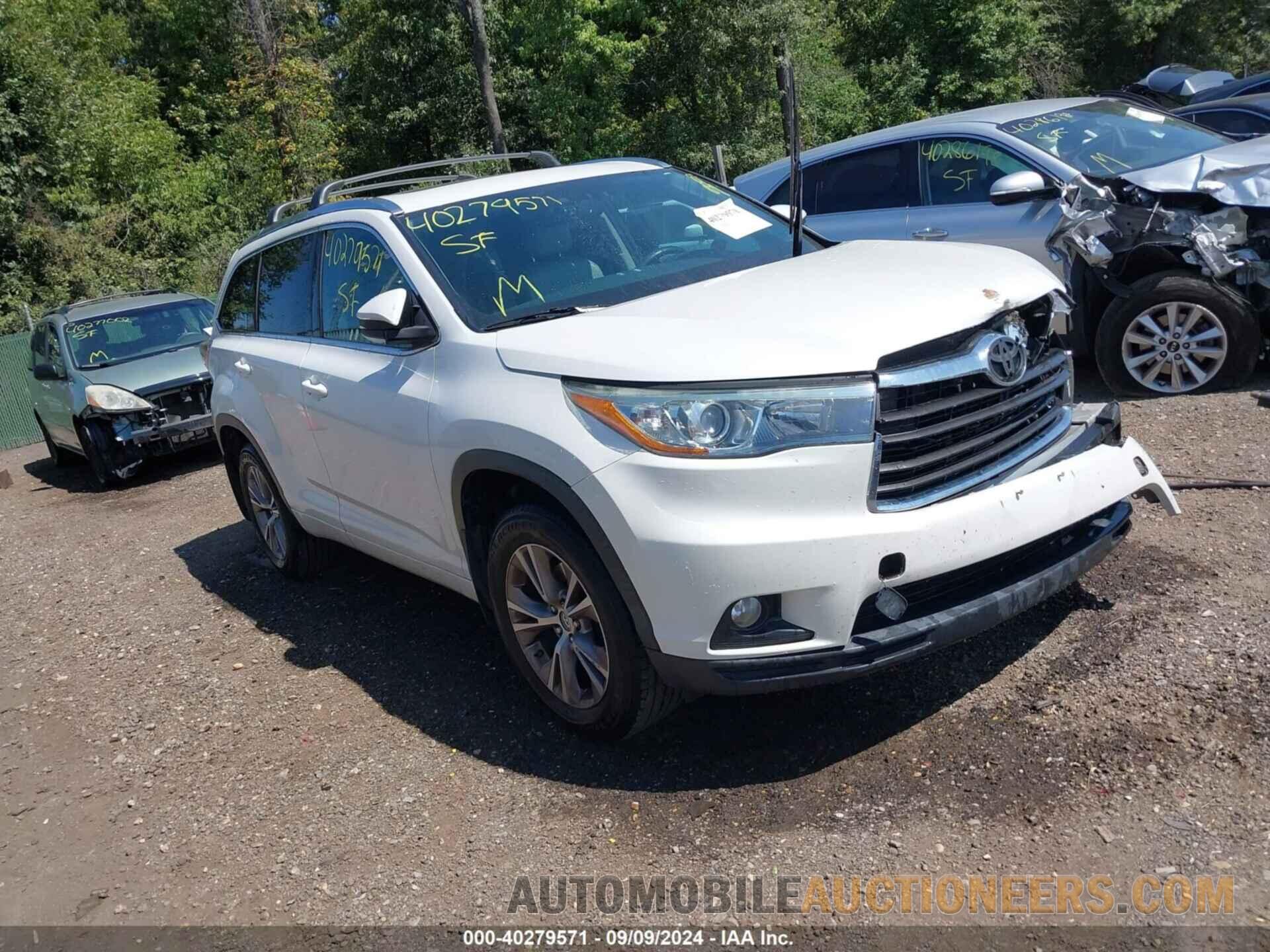 5TDJKRFHXFS173000 TOYOTA HIGHLANDER 2015