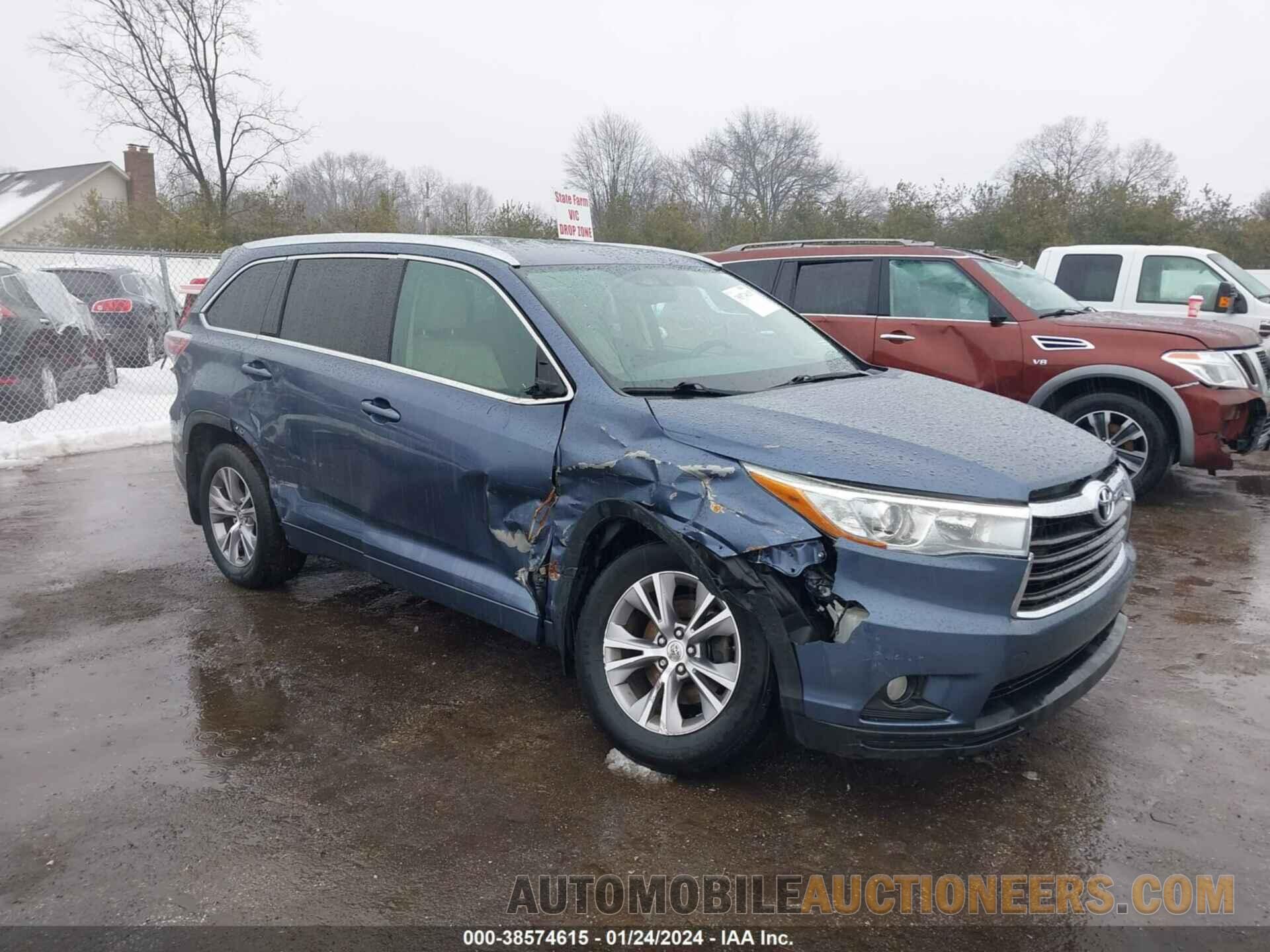 5TDJKRFHXFS179508 TOYOTA HIGHLANDER 2015