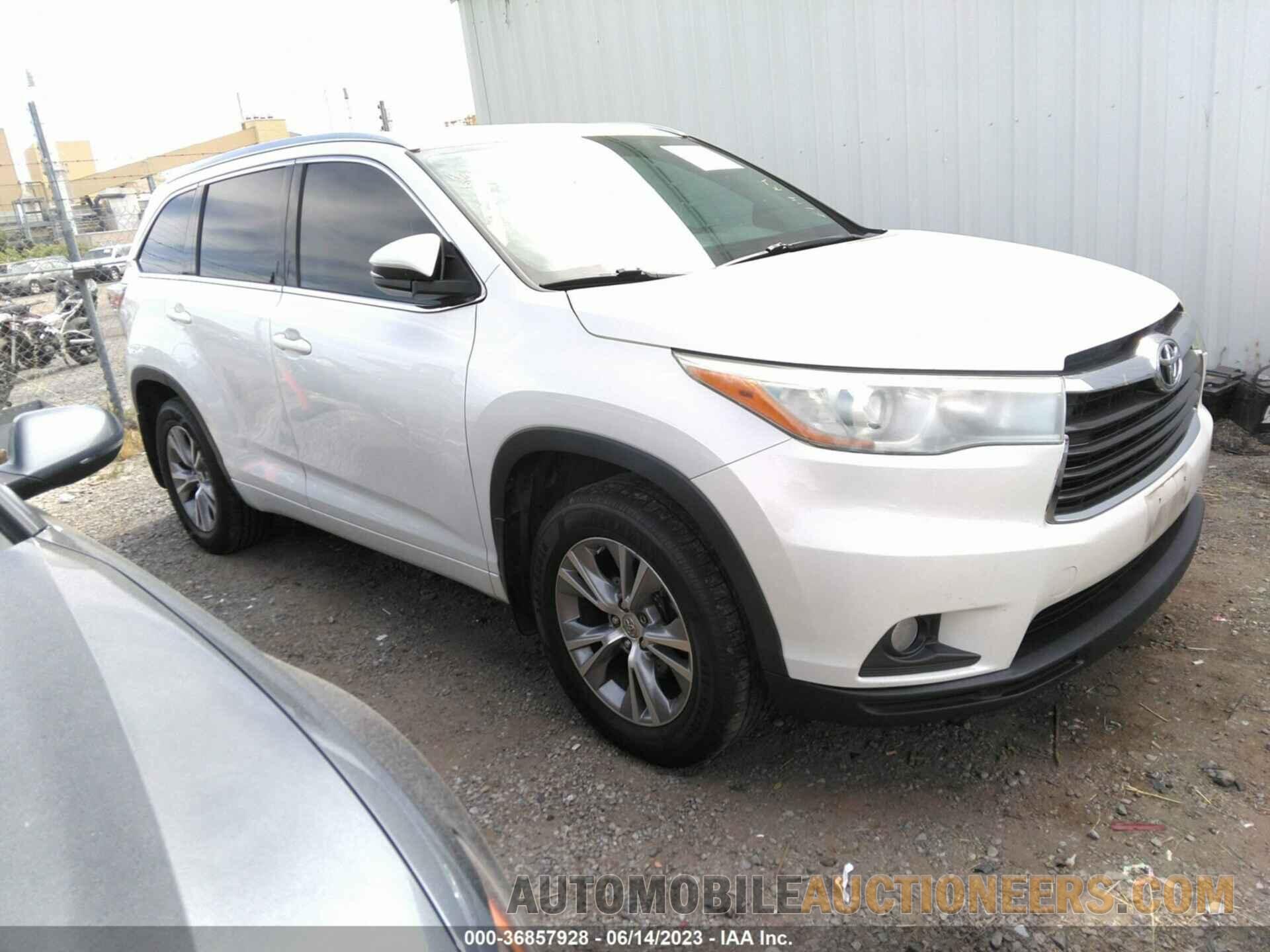 5TDJKRFHXFS188497 TOYOTA HIGHLANDER 2015