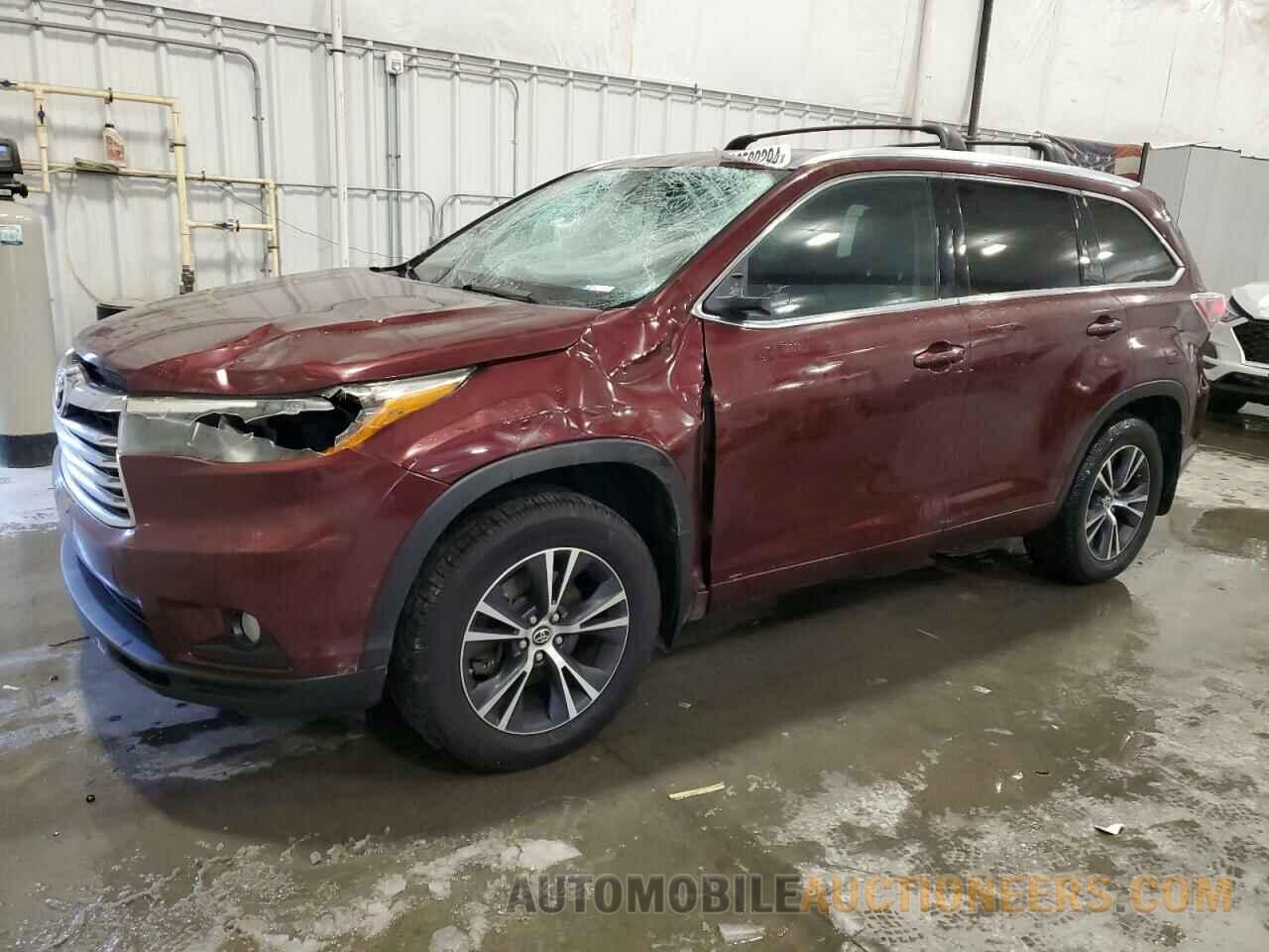 5TDJKRFHXGS226733 TOYOTA HIGHLANDER 2016