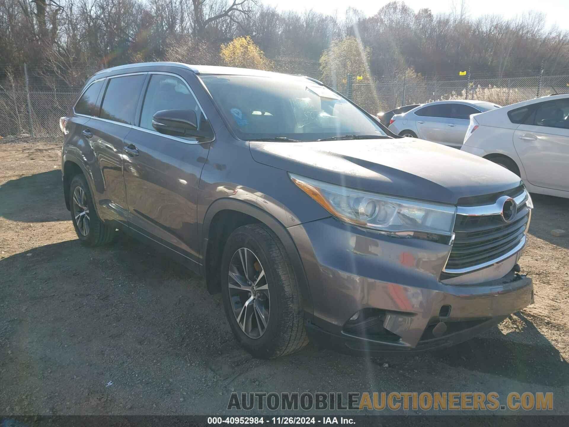 5TDJKRFHXGS237067 TOYOTA HIGHLANDER 2016