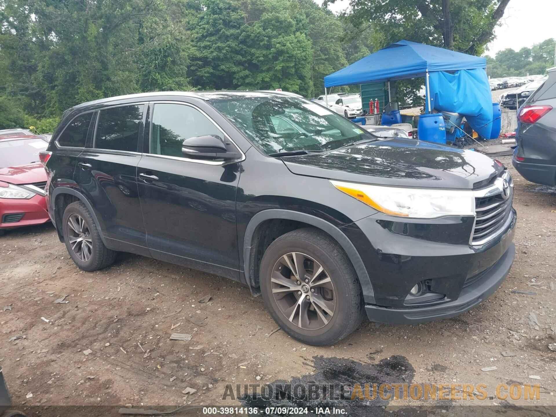 5TDJKRFHXGS239353 TOYOTA HIGHLANDER 2016