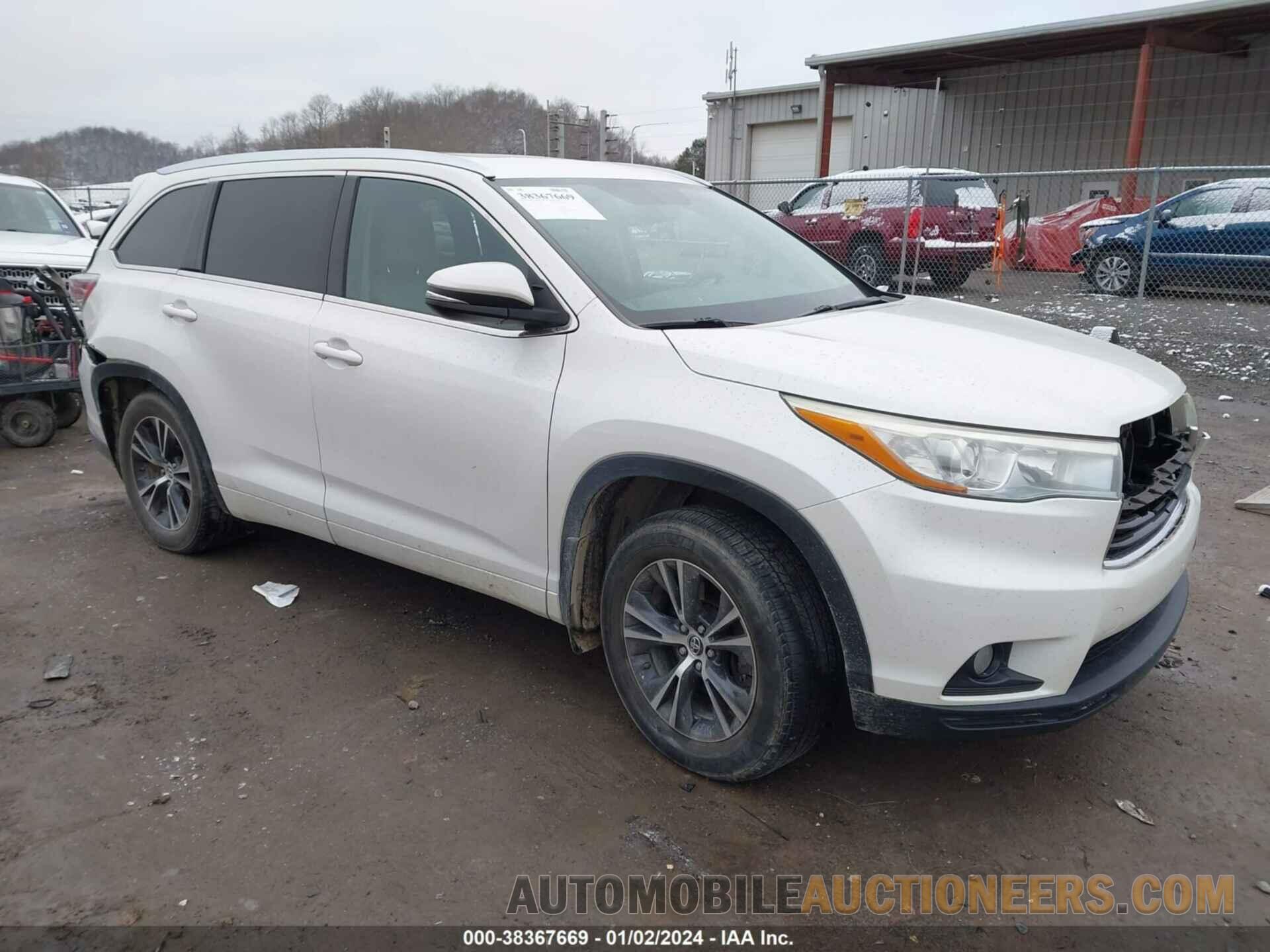 5TDJKRFHXGS241488 TOYOTA HIGHLANDER 2016