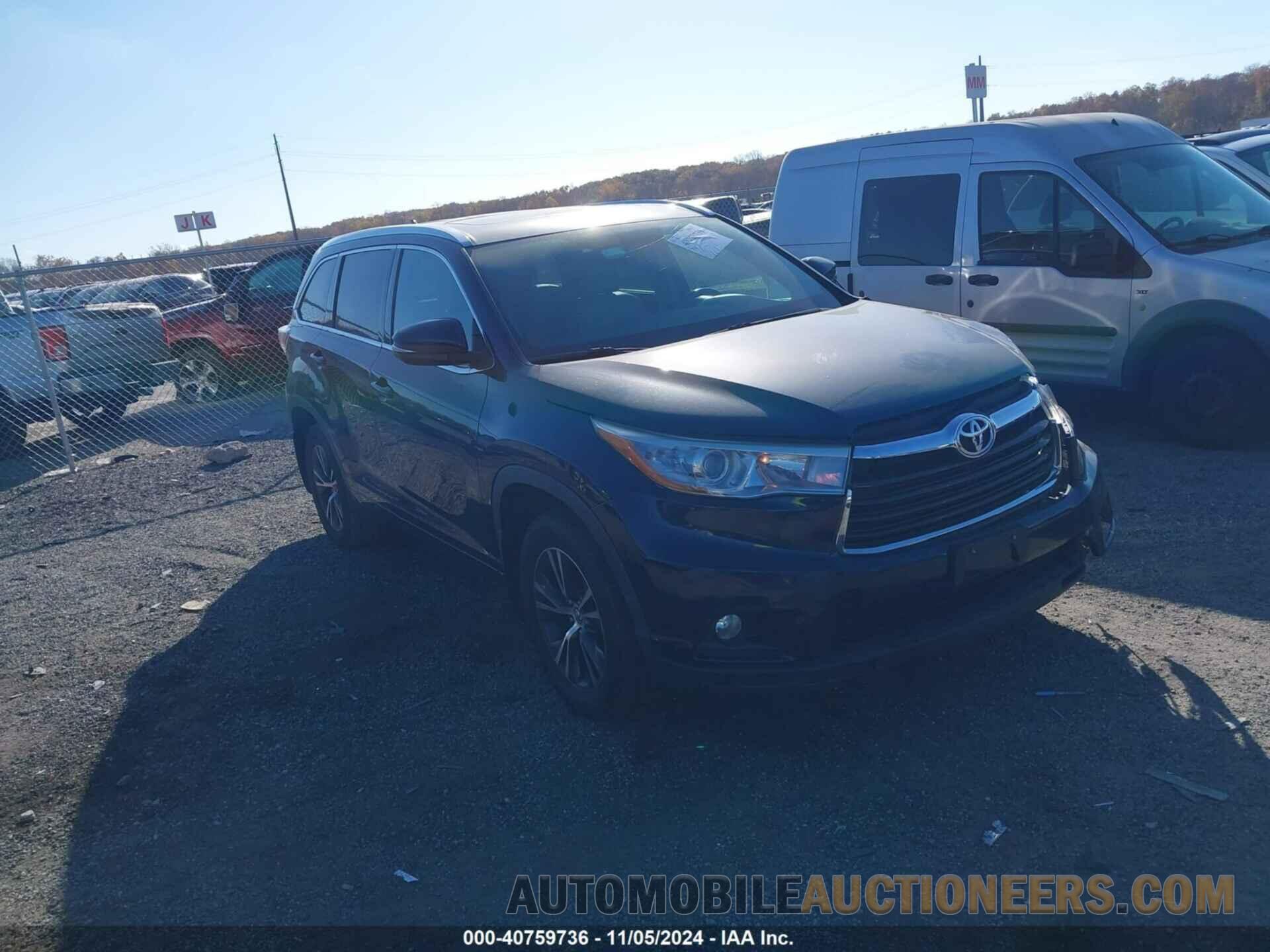 5TDJKRFHXGS302600 TOYOTA HIGHLANDER 2016