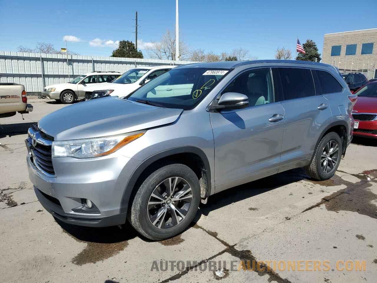 5TDJKRFHXGS324323 TOYOTA HIGHLANDER 2016