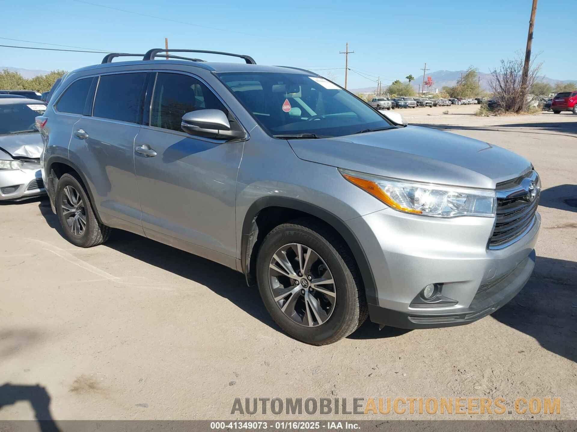 5TDJKRFHXGS327142 TOYOTA HIGHLANDER 2016