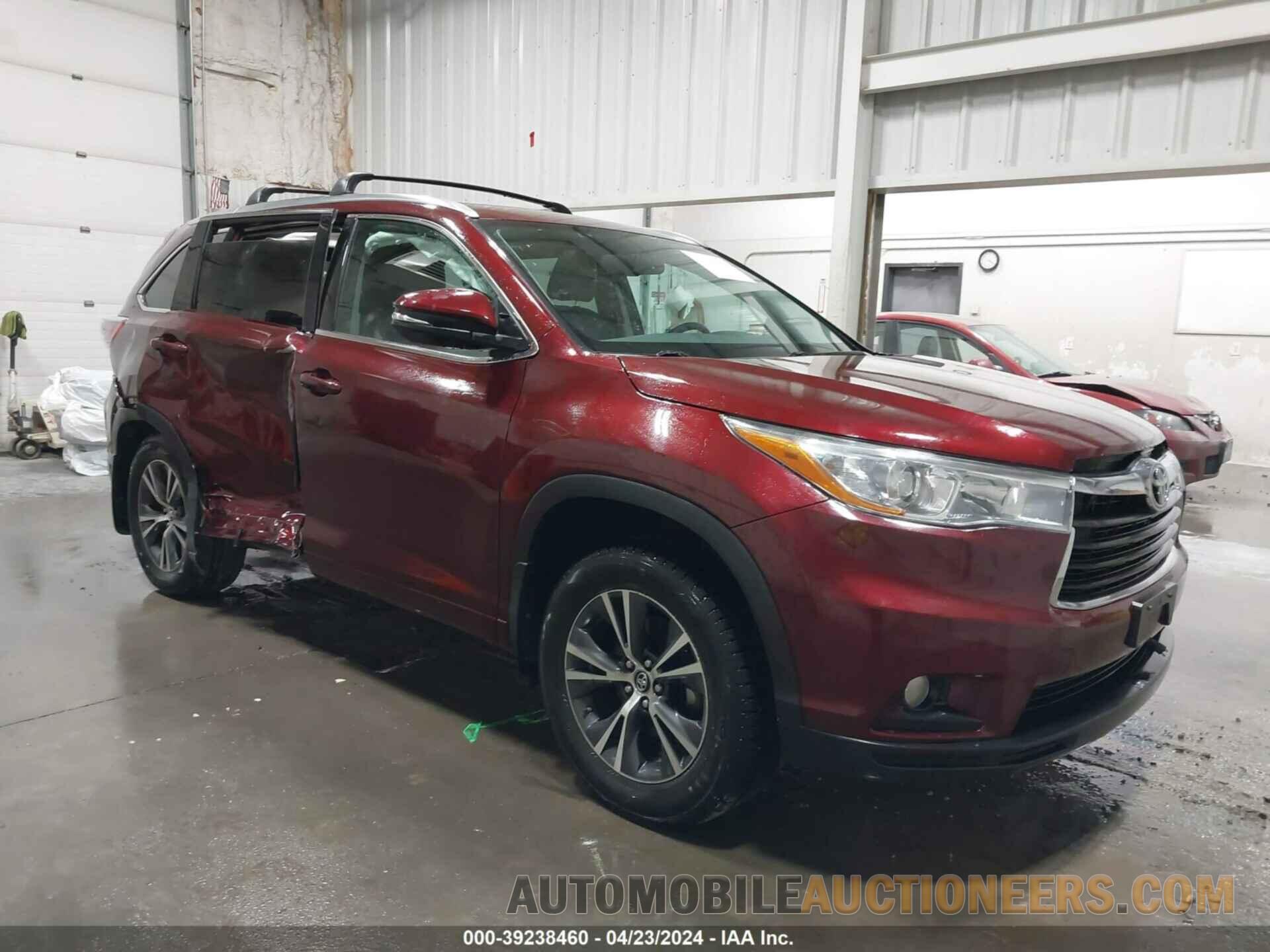 5TDJKRFHXGS337718 TOYOTA HIGHLANDER 2016