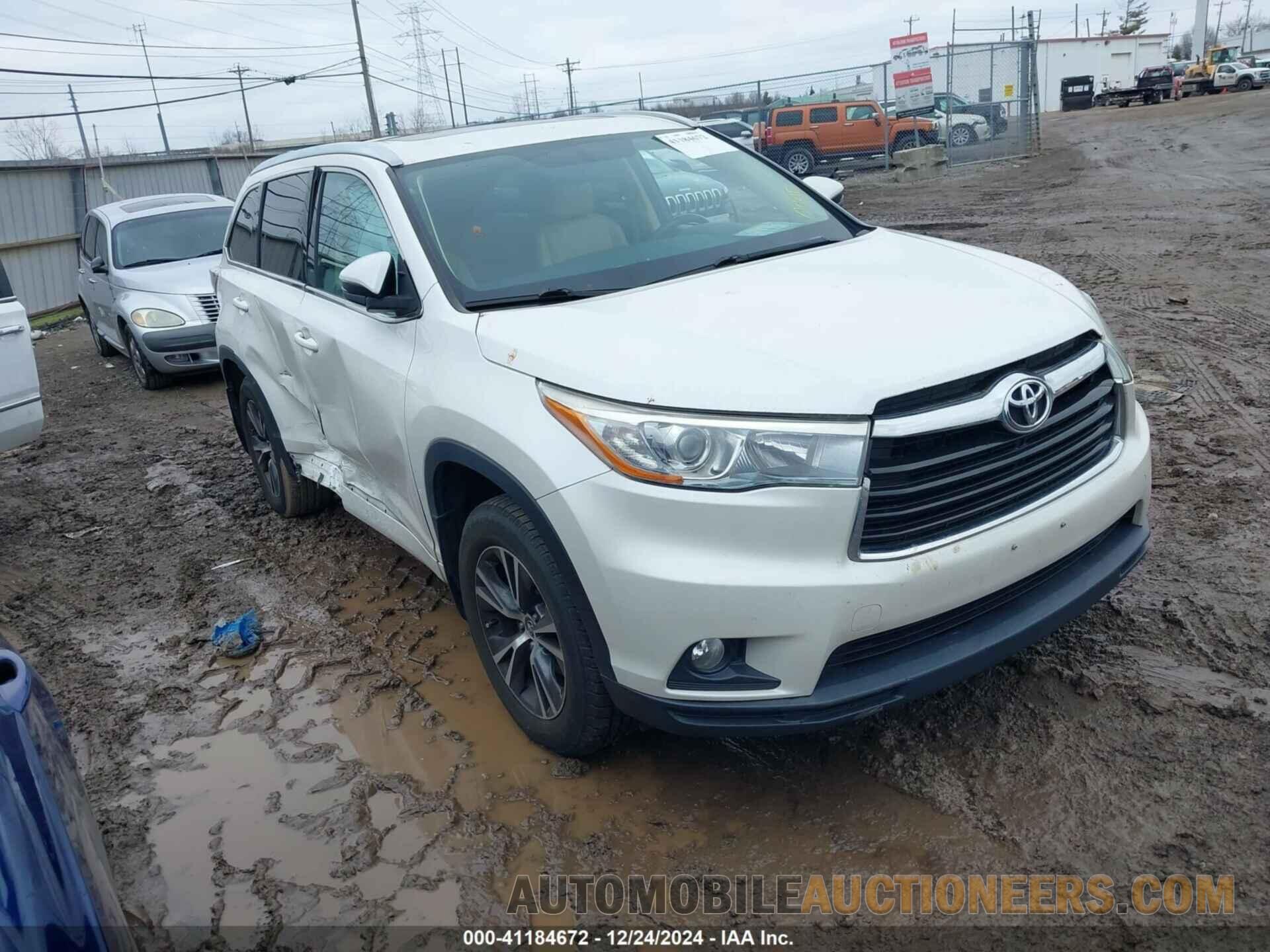 5TDJKRFHXGS346032 TOYOTA HIGHLANDER 2016