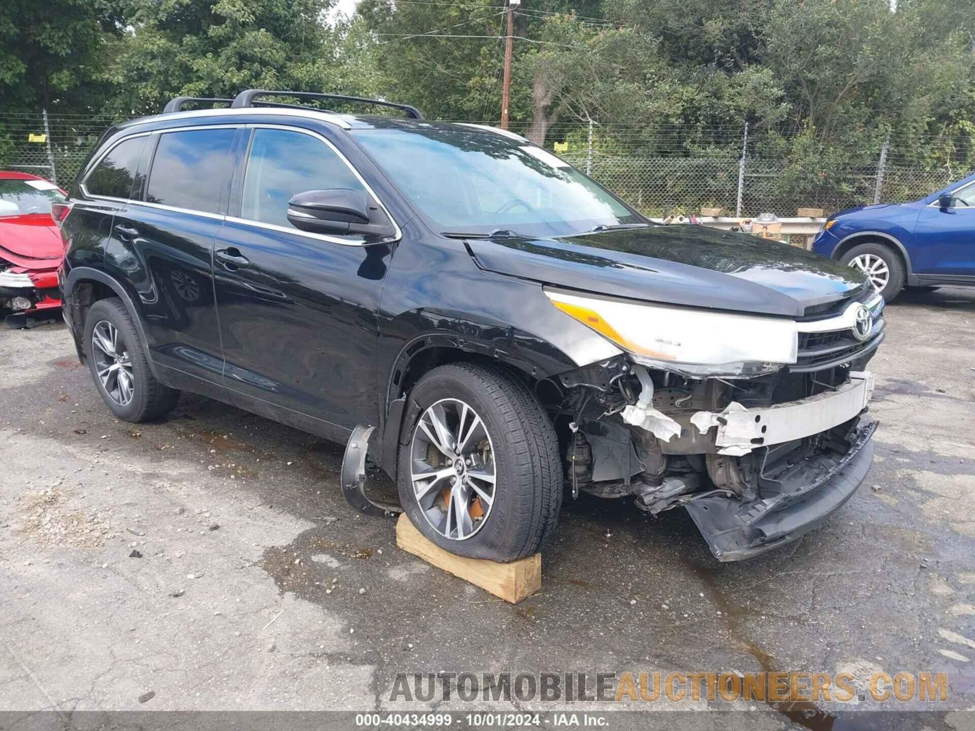 5TDJKRFHXGS355183 TOYOTA HIGHLANDER 2016