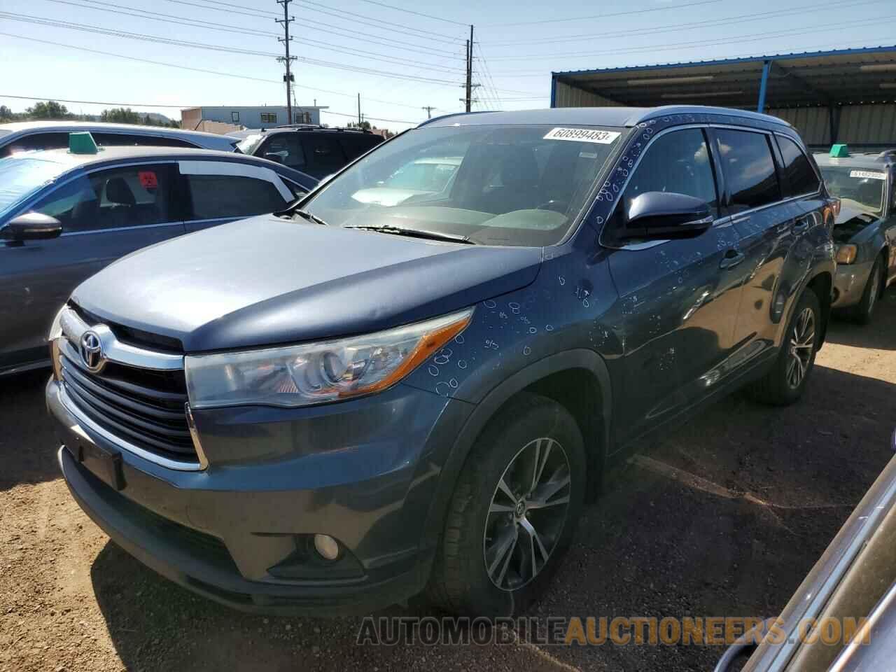 5TDJKRFHXGS506698 TOYOTA HIGHLANDER 2016