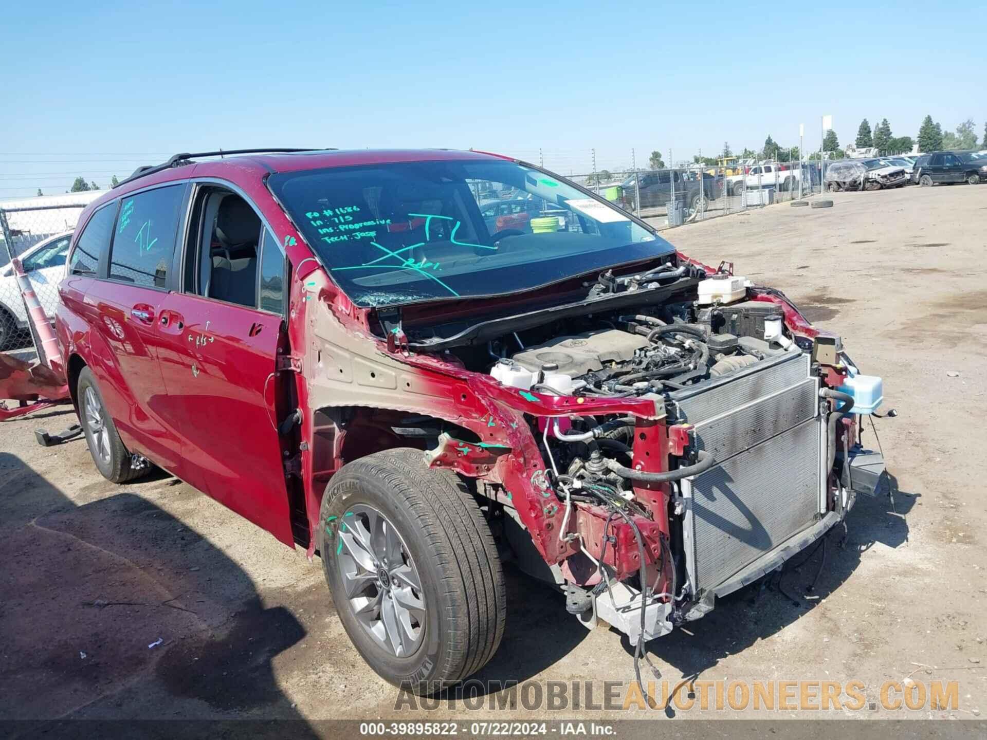 5TDJRKEC2NS091656 TOYOTA SIENNA 2022