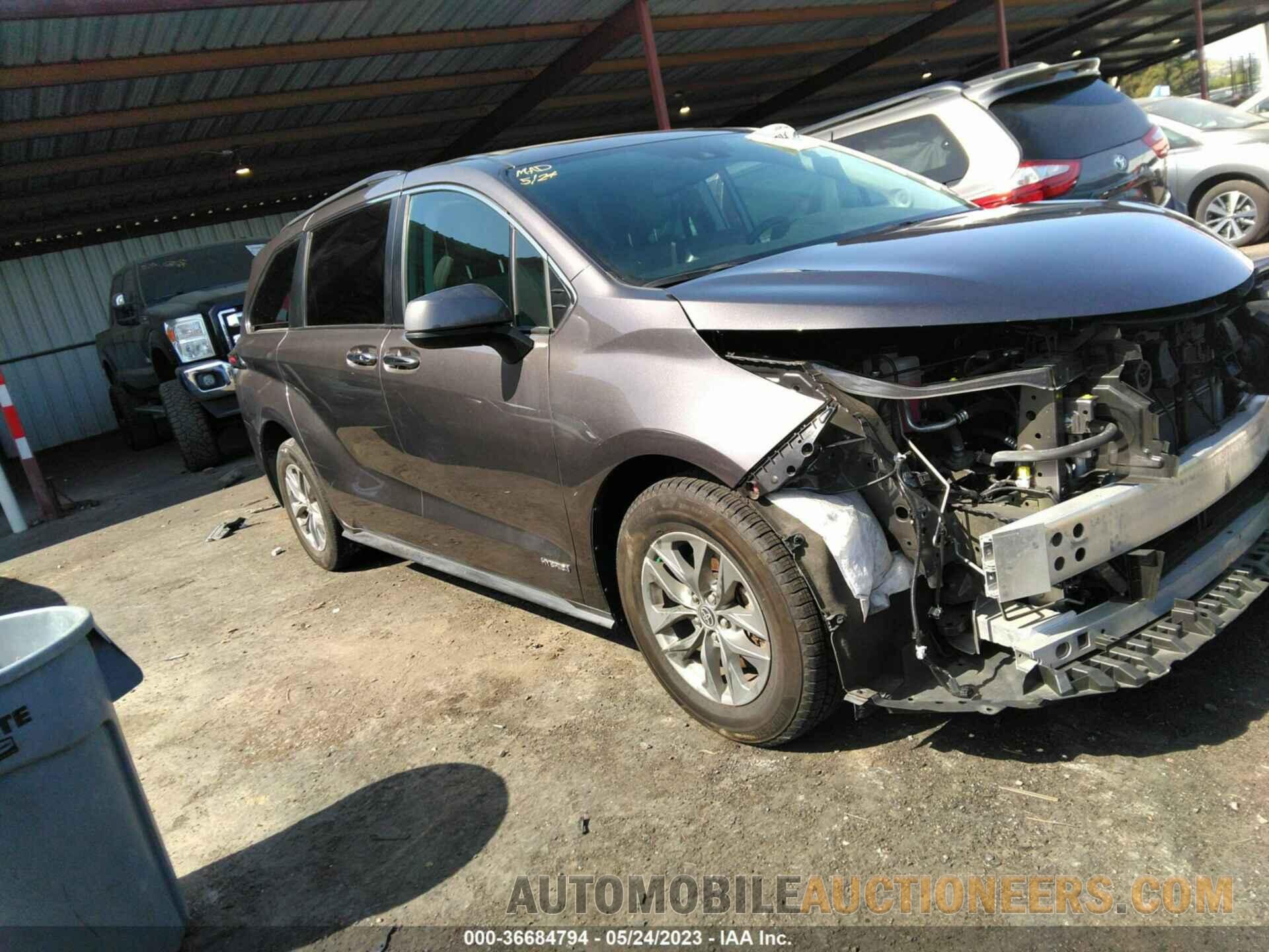 5TDJRKEC6MS033628 TOYOTA SIENNA 2021