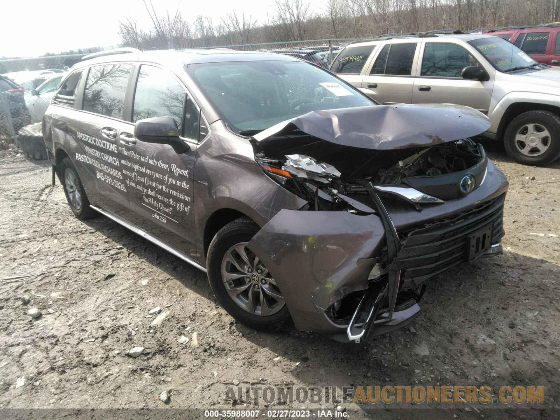 5TDJRKEC9NS075082 TOYOTA SIENNA 2022