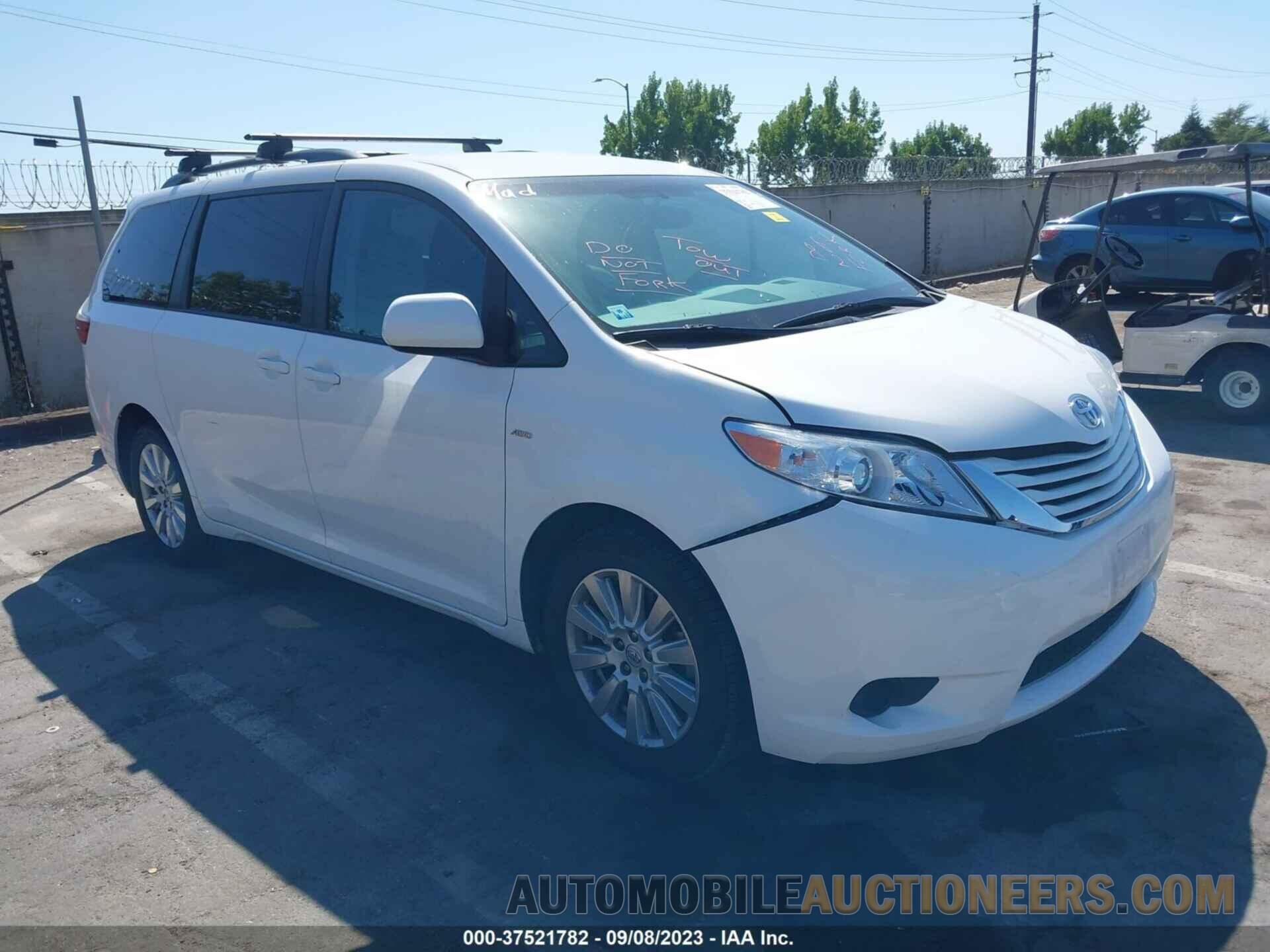 5TDJZ3DC0HS170707 TOYOTA SIENNA 2017