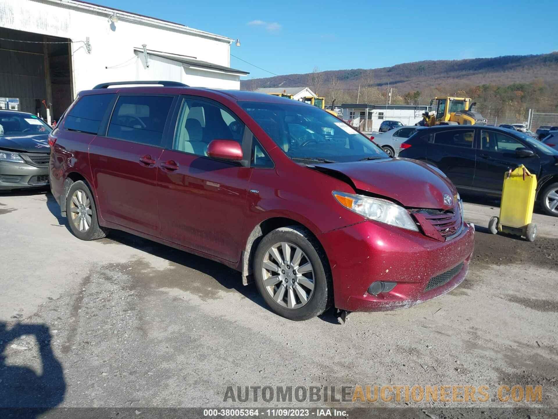 5TDJZ3DC1HS159912 TOYOTA SIENNA 2017