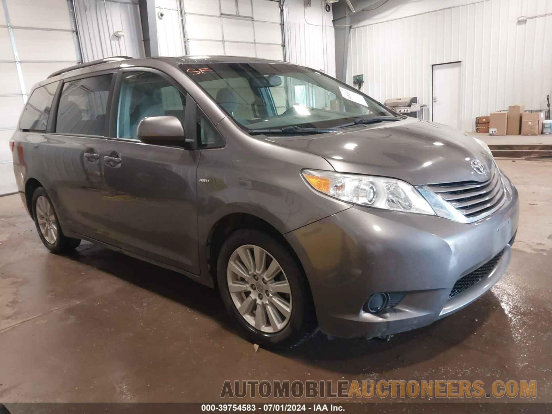 5TDJZ3DC2HS155965 TOYOTA SIENNA 2017