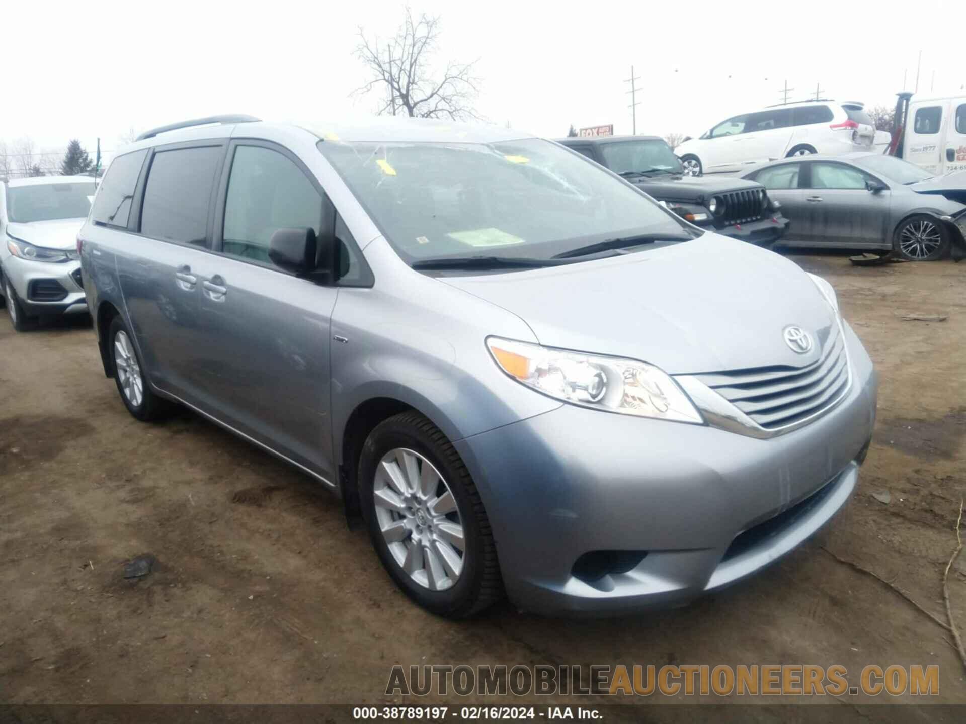 5TDJZ3DC5HS180407 TOYOTA SIENNA 2017