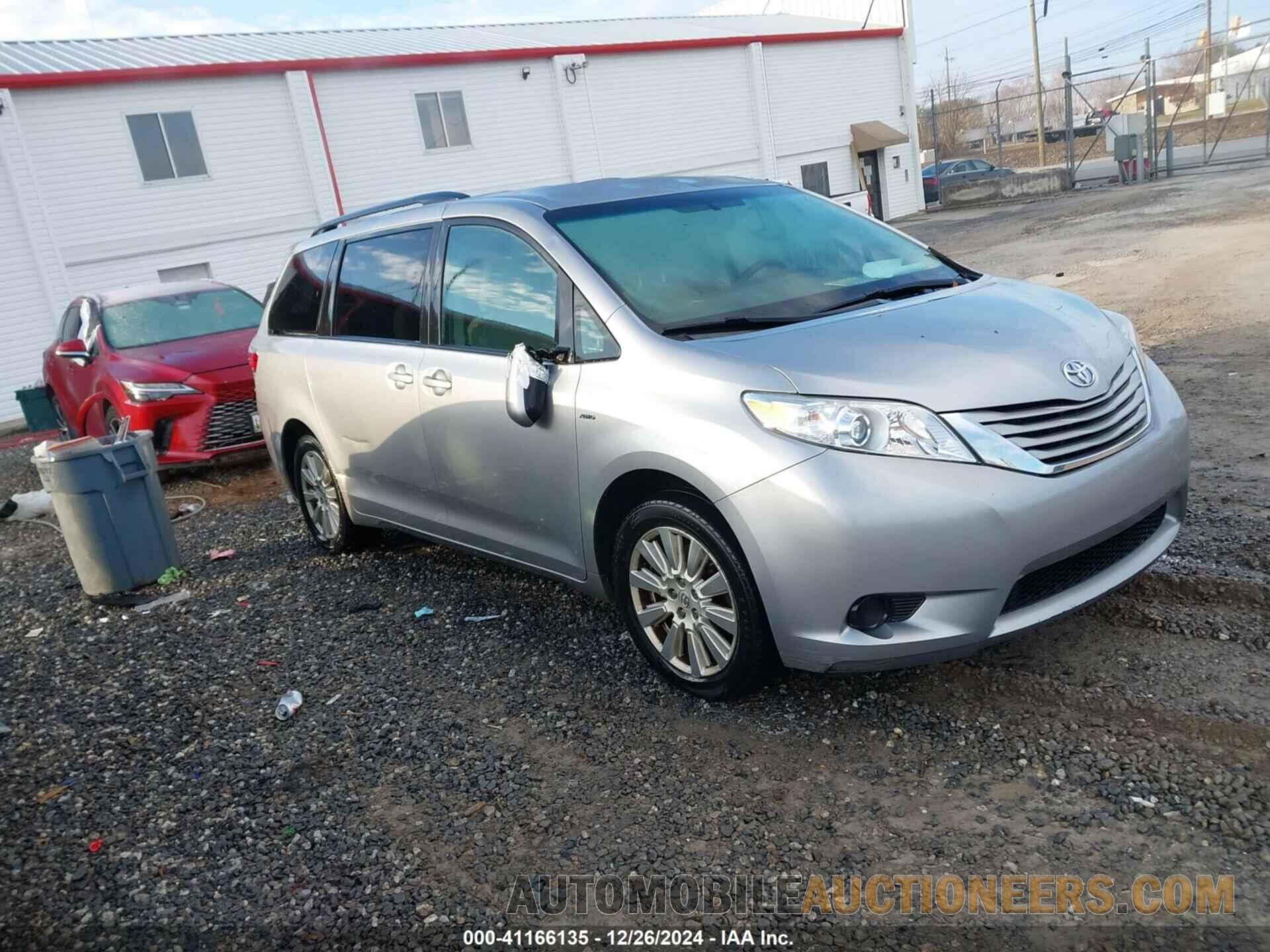 5TDJZ3DC6HS184126 TOYOTA SIENNA 2017