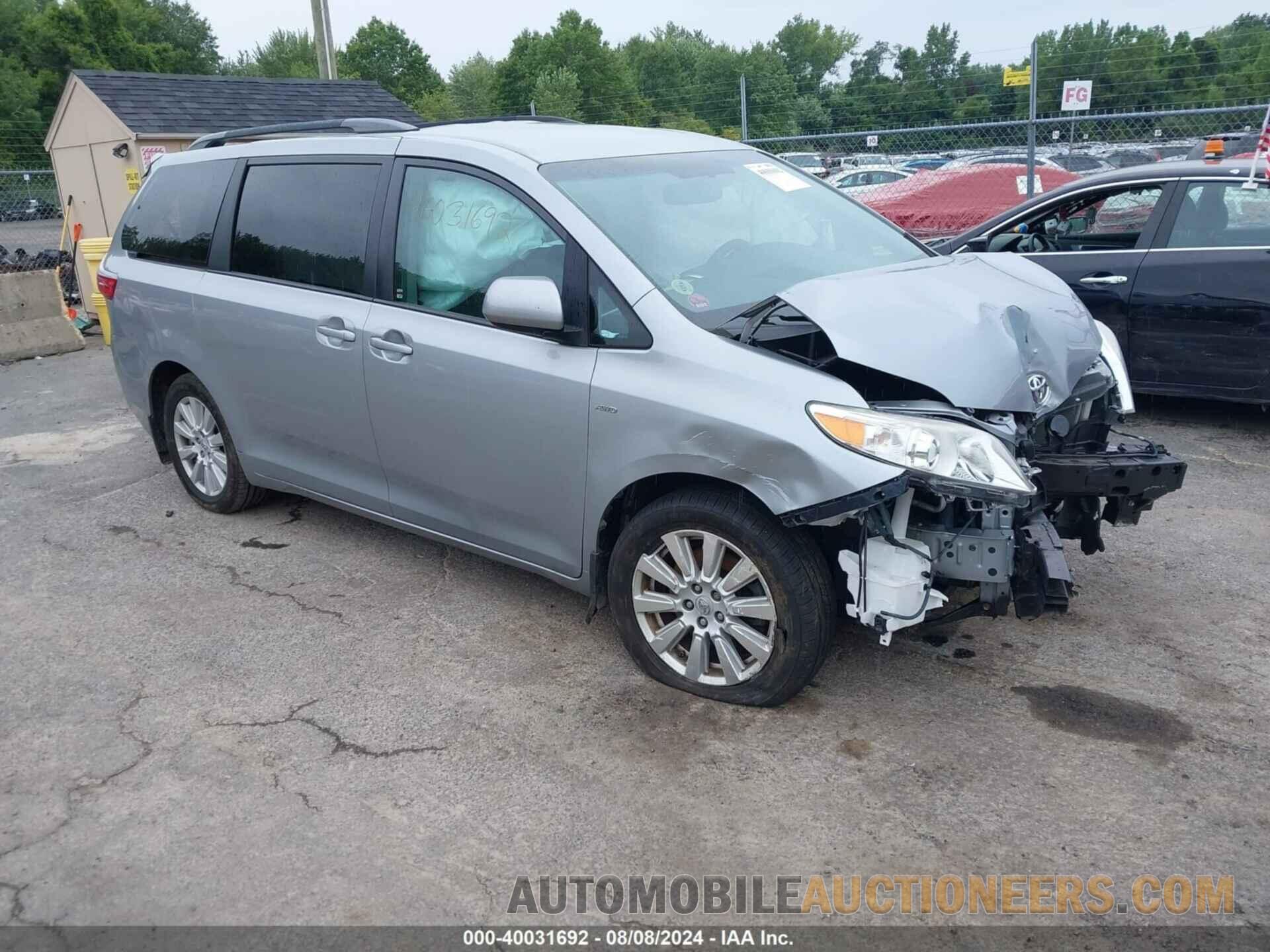 5TDJZ3DC7HS163530 TOYOTA SIENNA 2017