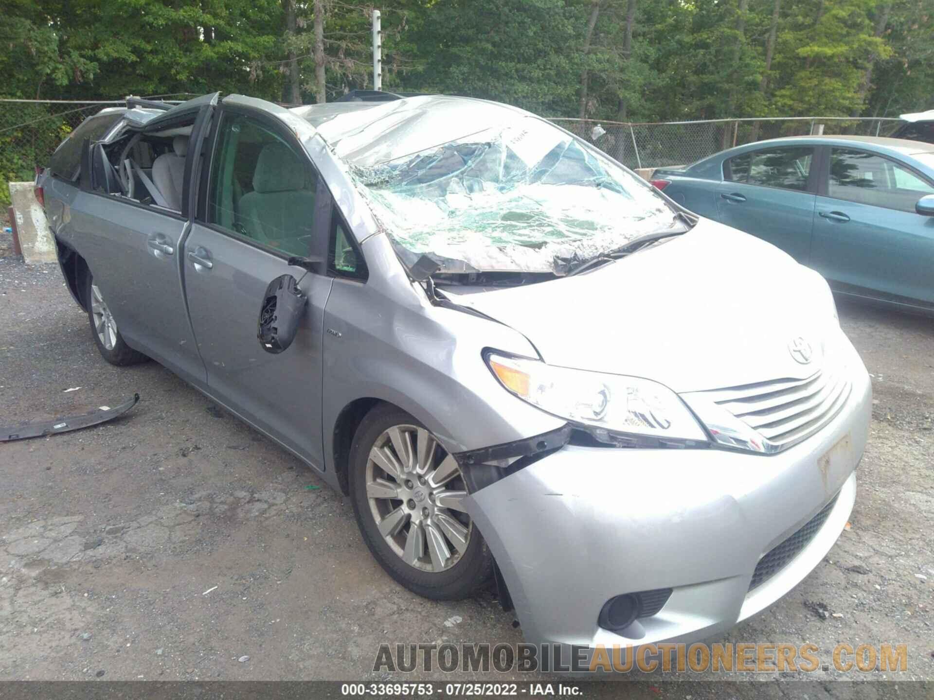 5TDJZ3DC8HS168221 TOYOTA SIENNA 2017