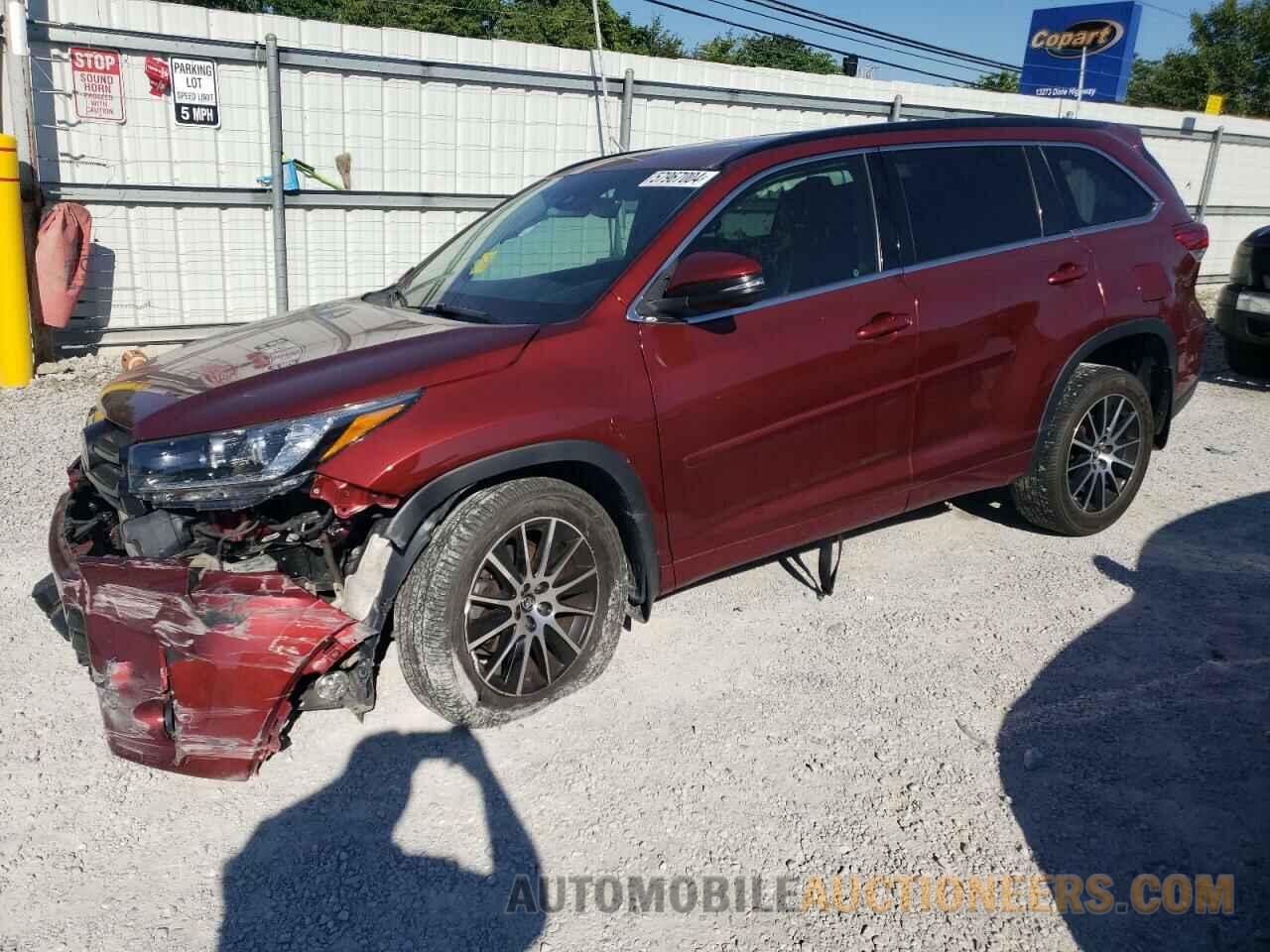 5TDJZRFH0HS364987 TOYOTA HIGHLANDER 2017