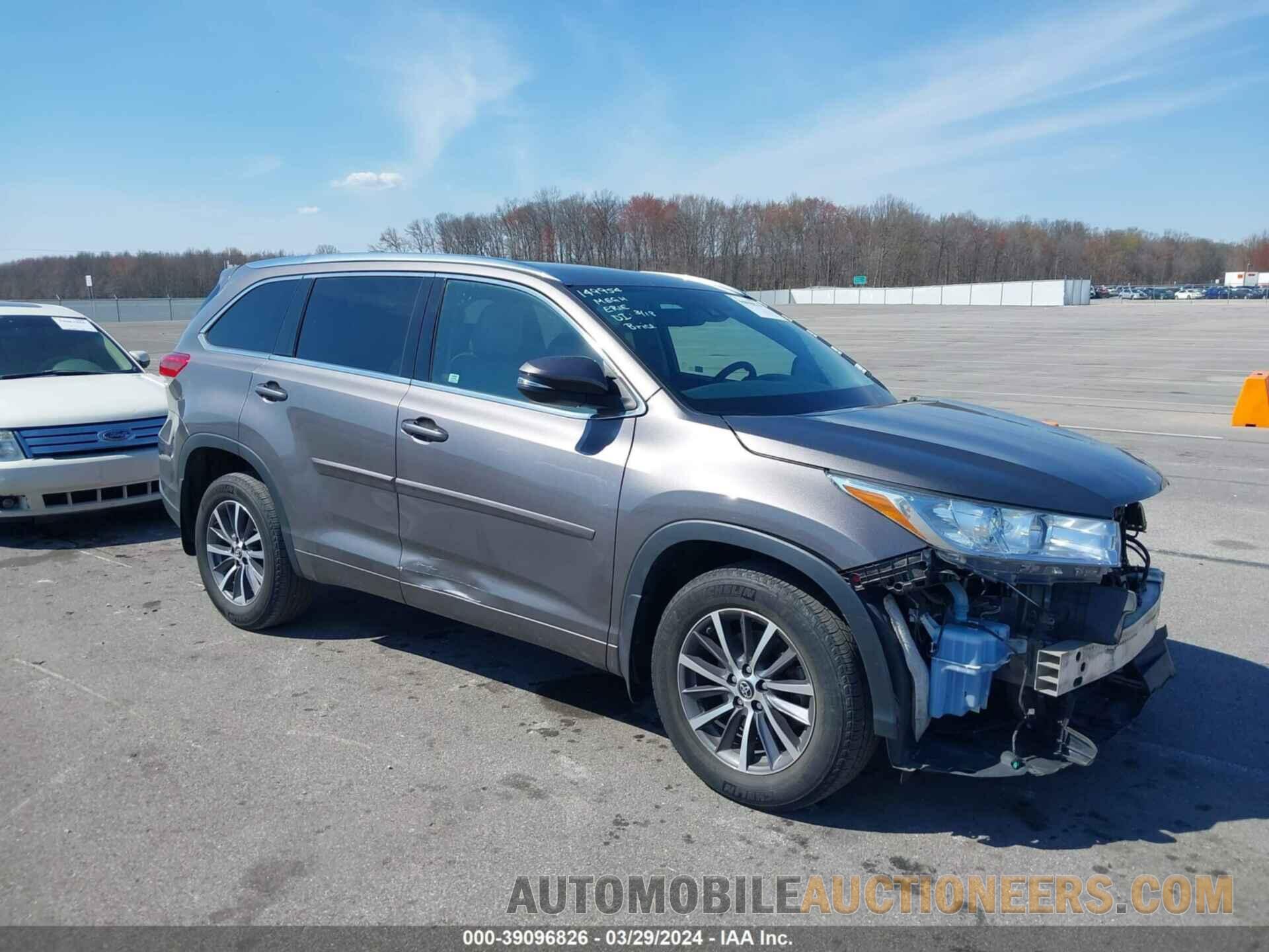 5TDJZRFH0HS378646 TOYOTA HIGHLANDER 2017