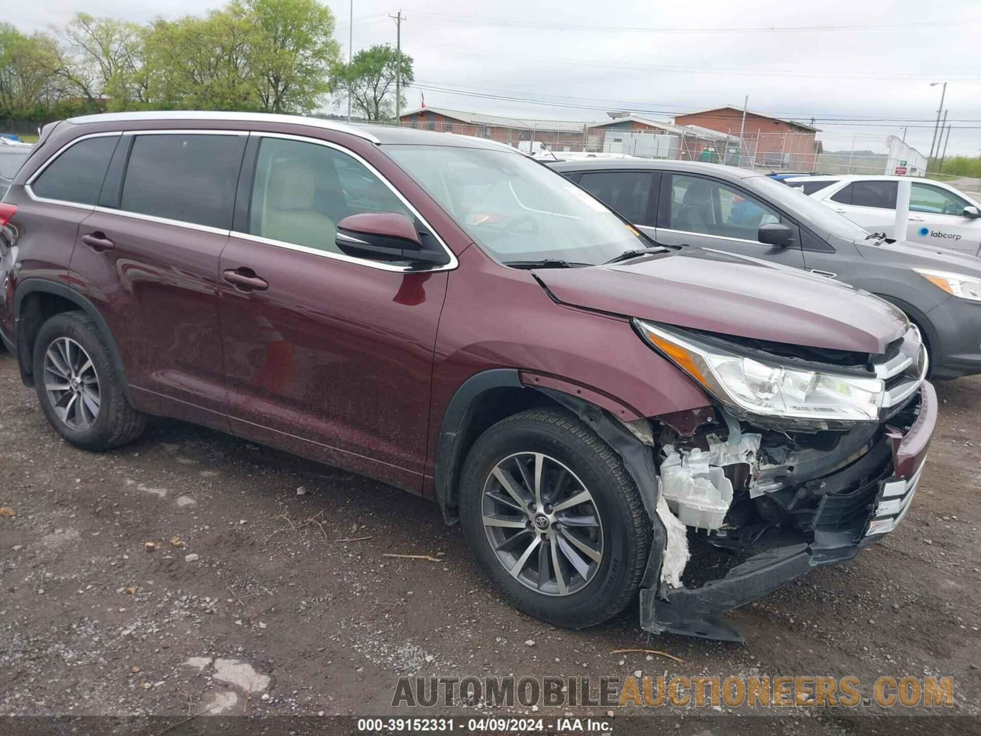 5TDJZRFH0JS901525 TOYOTA HIGHLANDER 2018