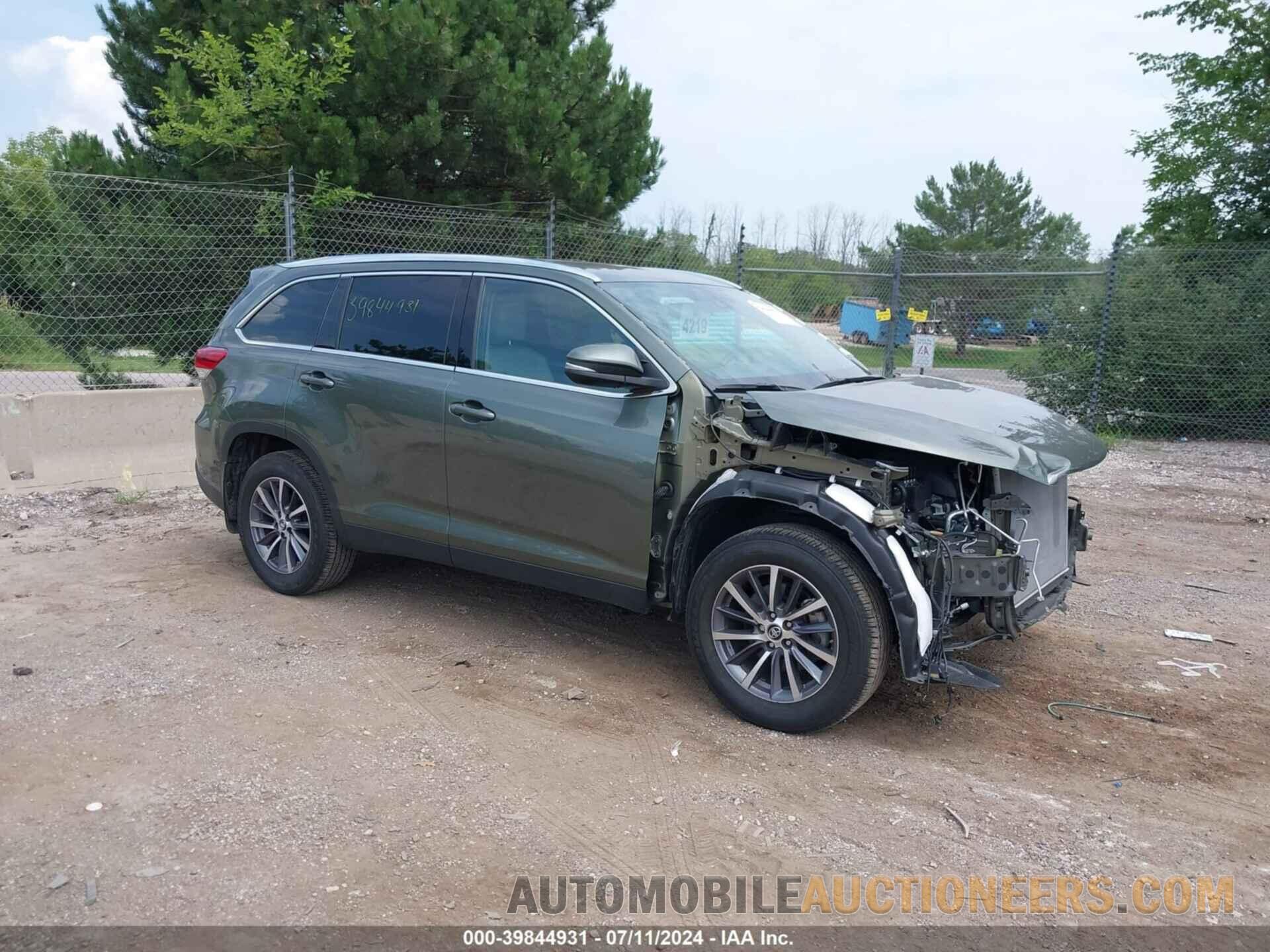 5TDJZRFH0KS701522 TOYOTA HIGHLANDER 2019