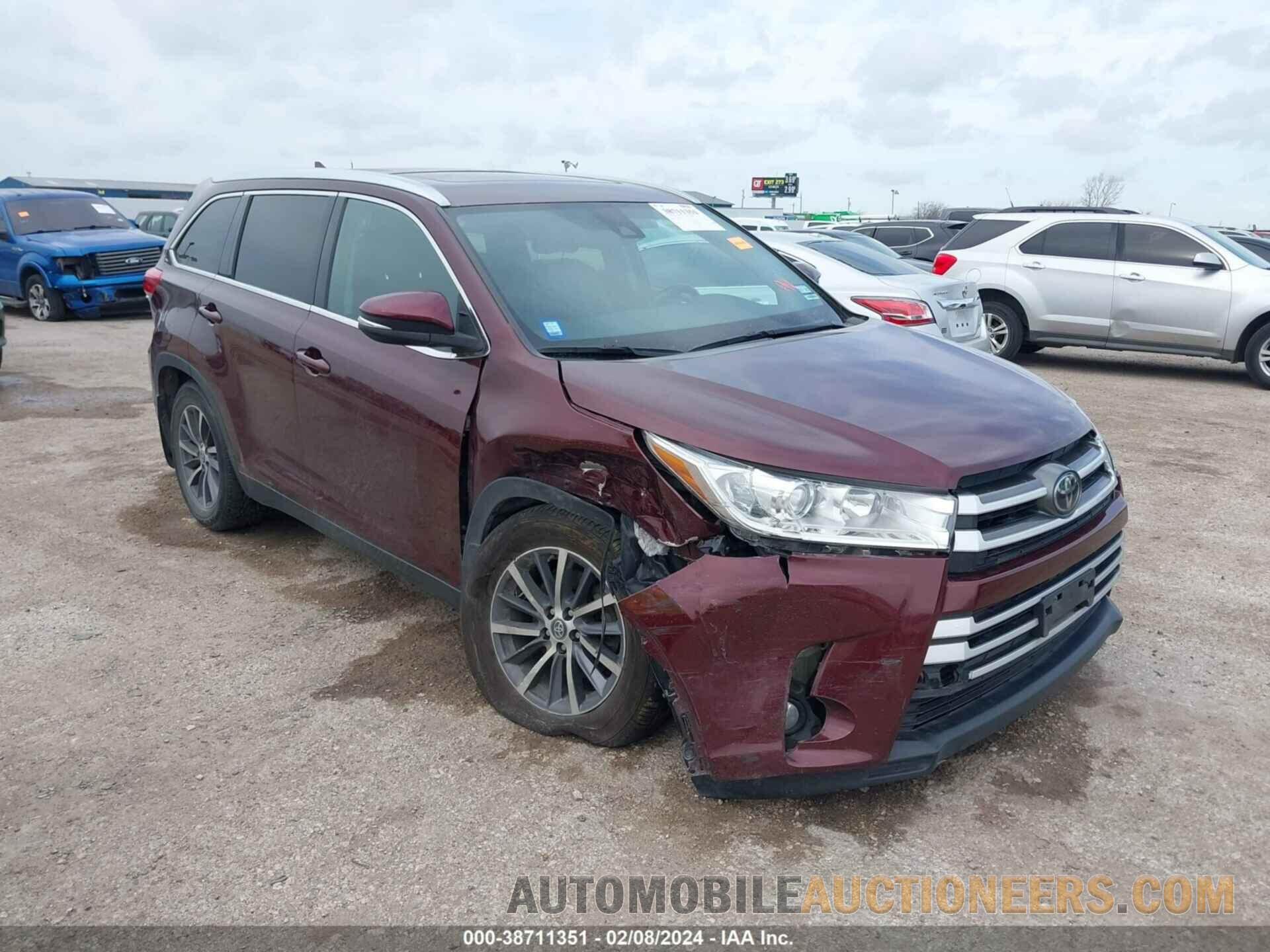 5TDJZRFH1KS993729 TOYOTA HIGHLANDER 2019