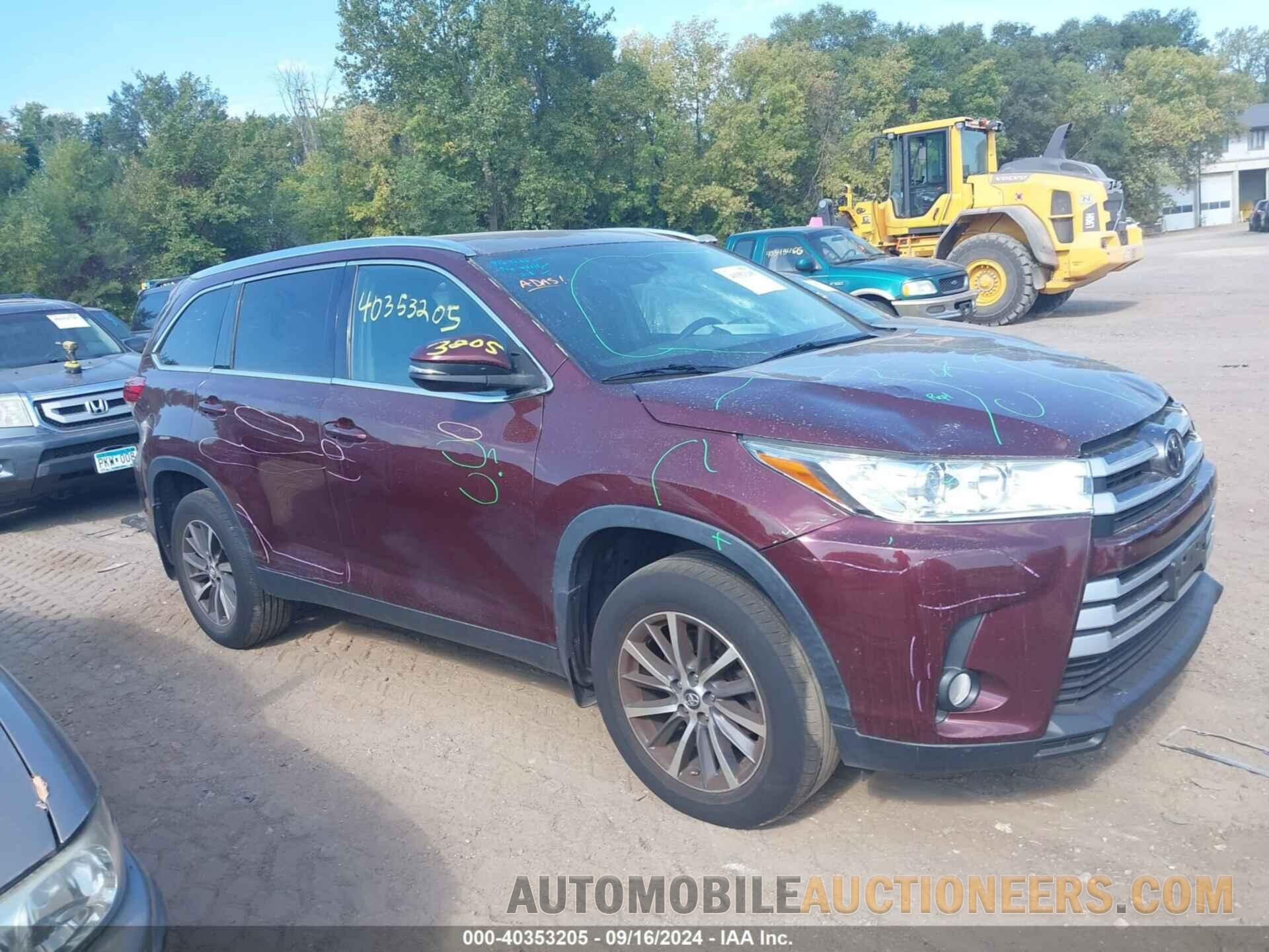 5TDJZRFH2KS704356 TOYOTA HIGHLANDER 2019