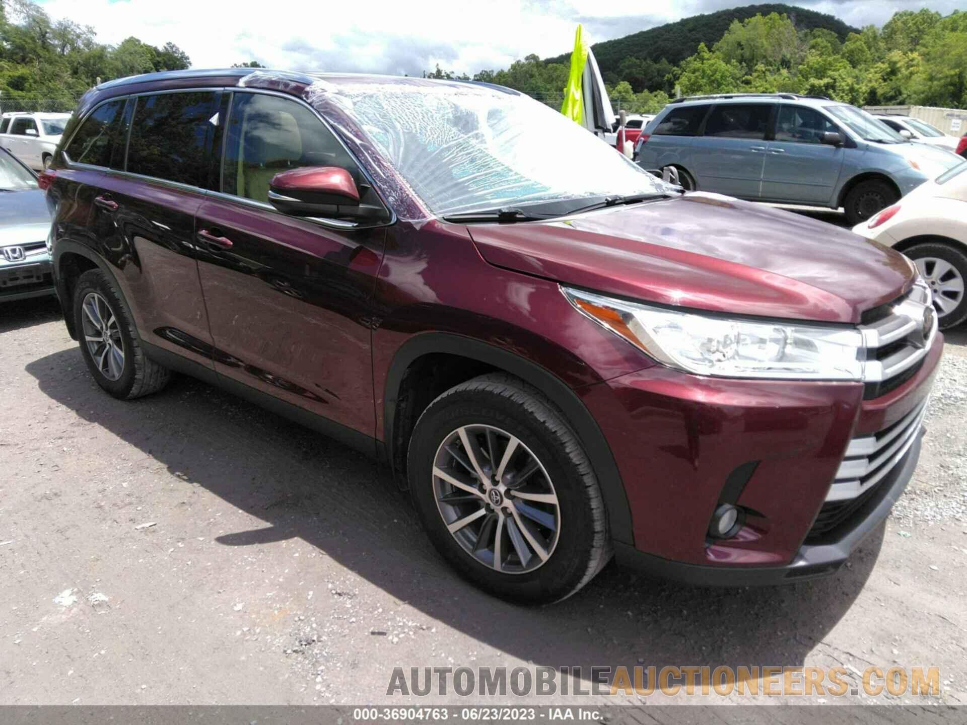 5TDJZRFH2KS937332 TOYOTA HIGHLANDER 2019