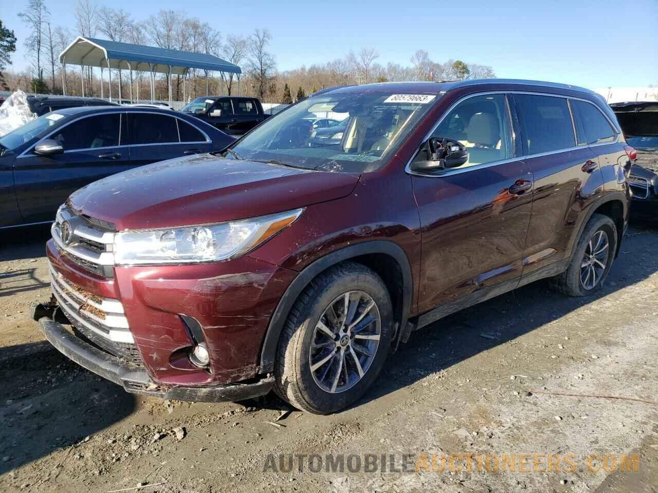 5TDJZRFH3KS702230 TOYOTA HIGHLANDER 2019