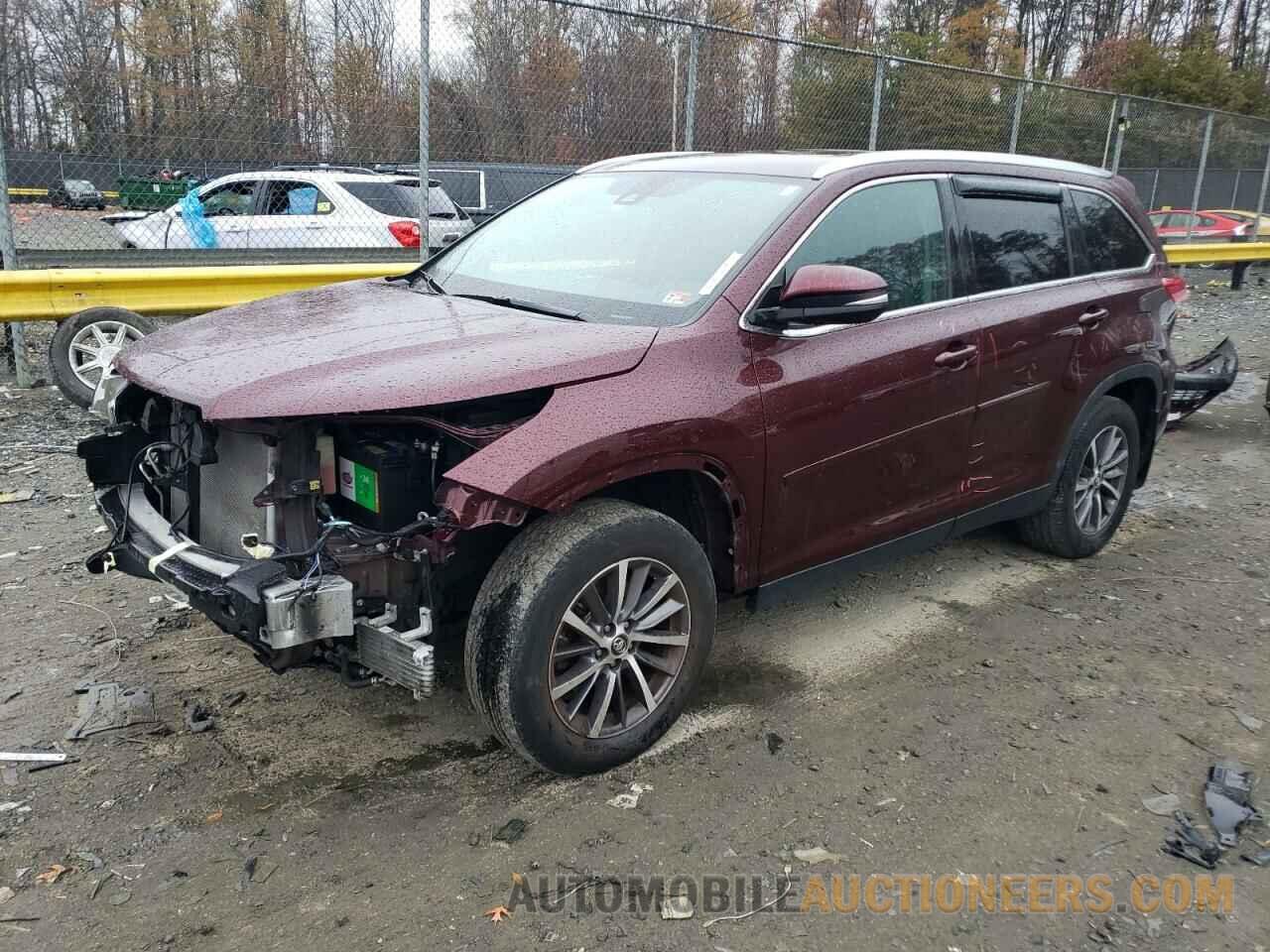 5TDJZRFH3KS714443 TOYOTA HIGHLANDER 2019