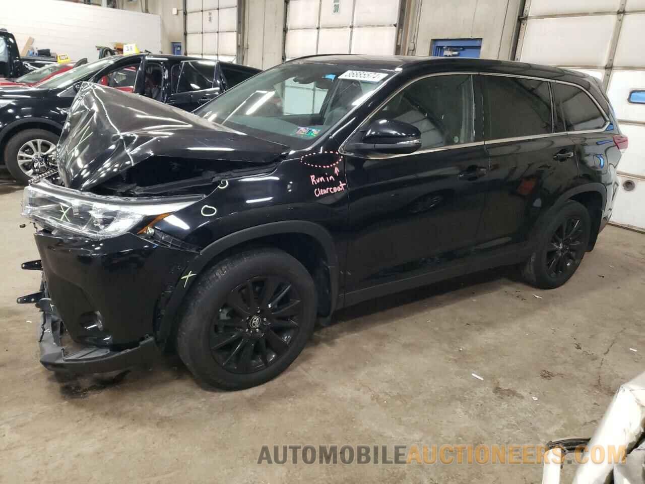 5TDJZRFH3KS734305 TOYOTA HIGHLANDER 2019