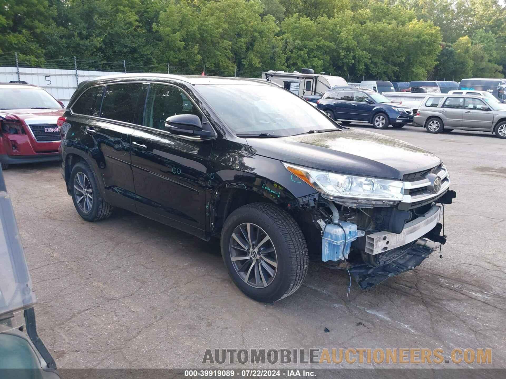 5TDJZRFH4HS520822 TOYOTA HIGHLANDER 2017