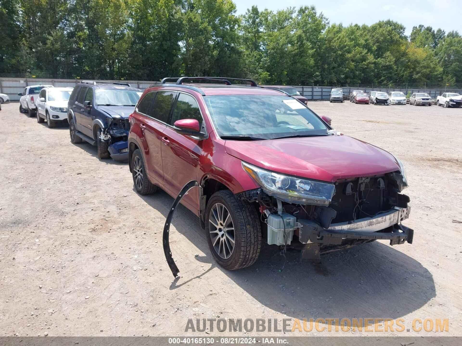 5TDJZRFH6HS471722 TOYOTA HIGHLANDER 2017