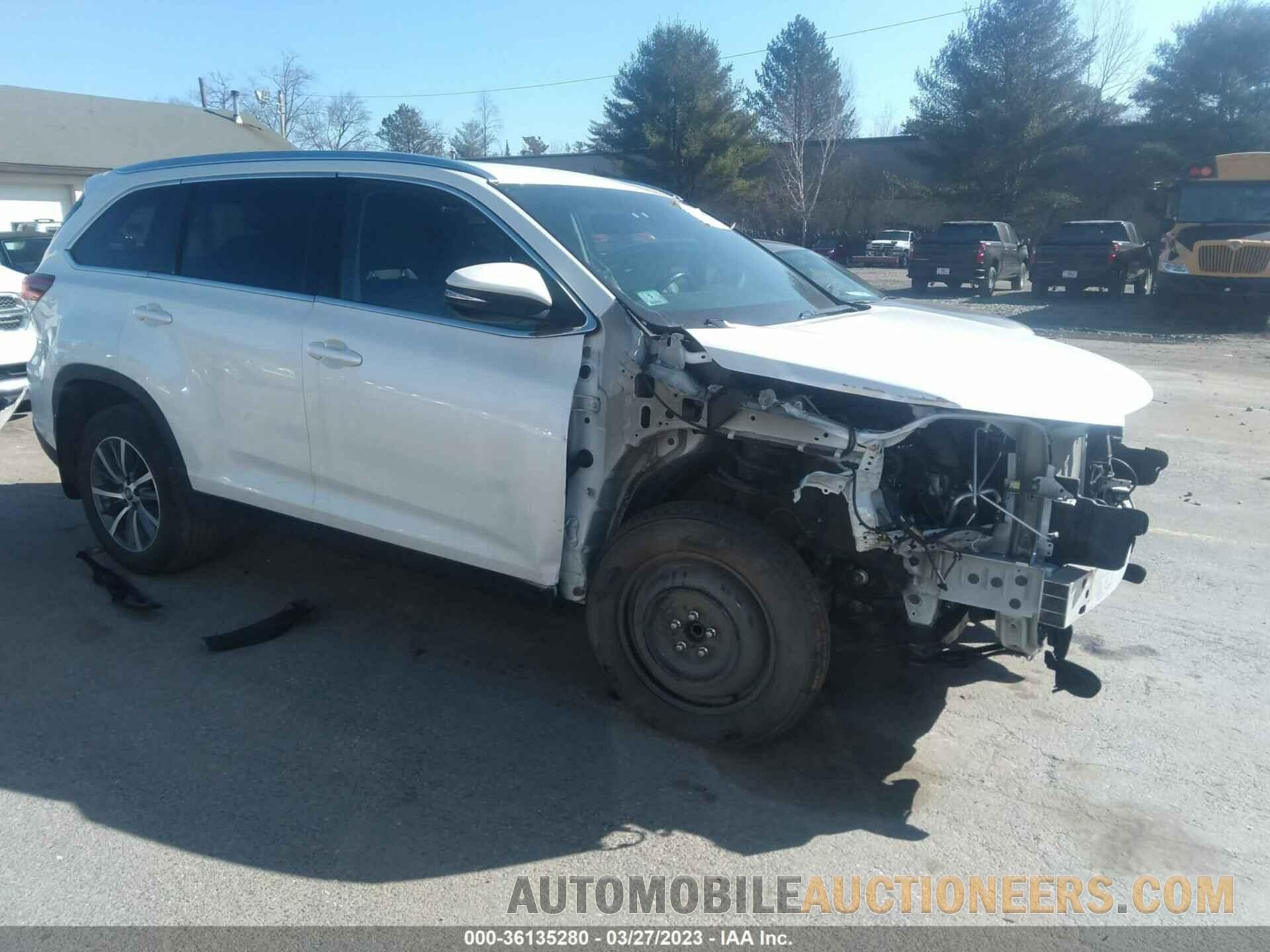 5TDJZRFH6KS584173 TOYOTA HIGHLANDER 2019