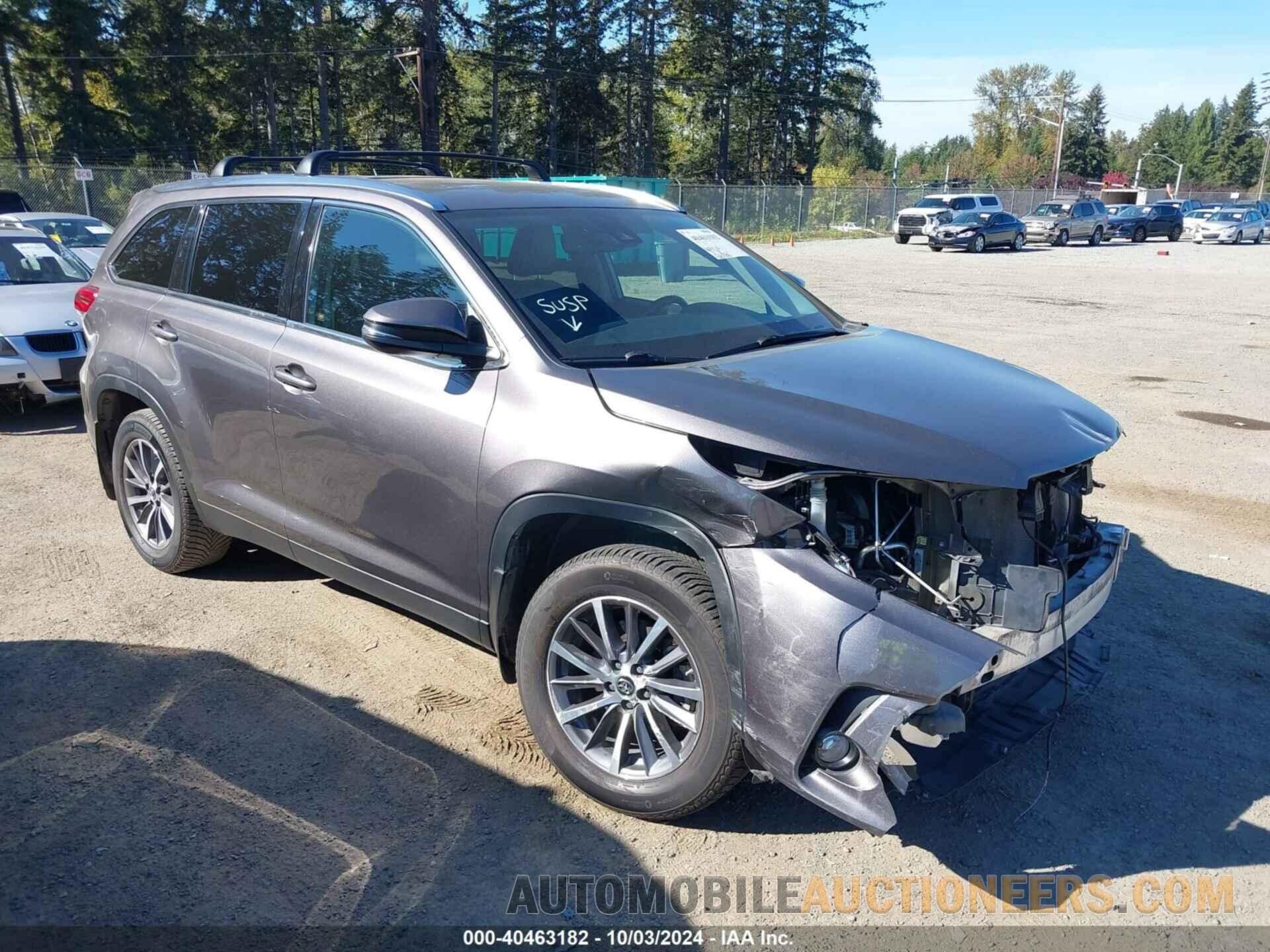 5TDJZRFH7KS569519 TOYOTA HIGHLANDER 2019