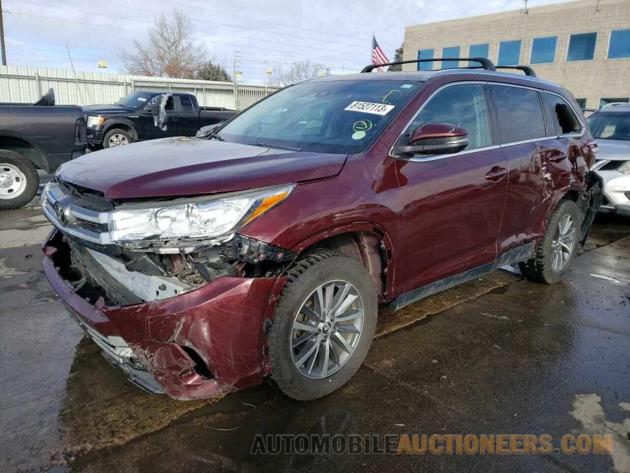 5TDJZRFH8KS741217 TOYOTA HIGHLANDER 2019