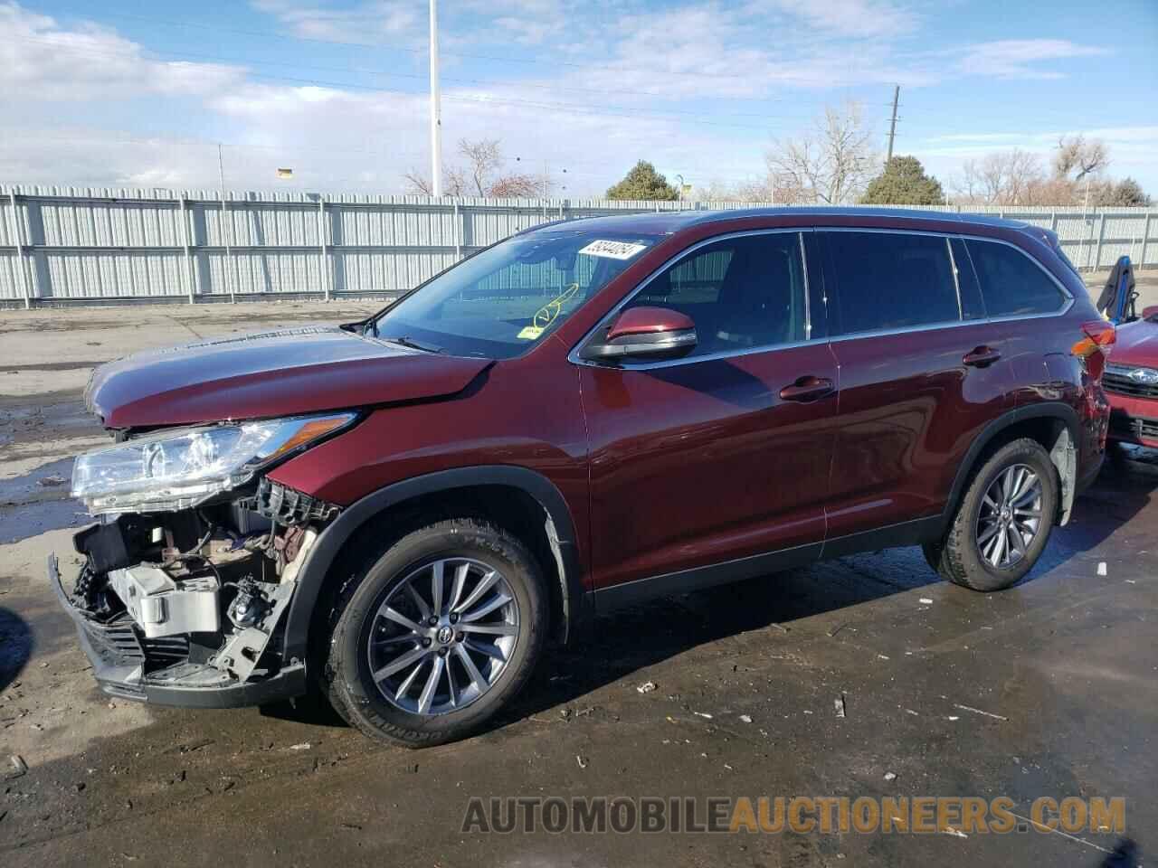 5TDJZRFH9KS737290 TOYOTA HIGHLANDER 2019